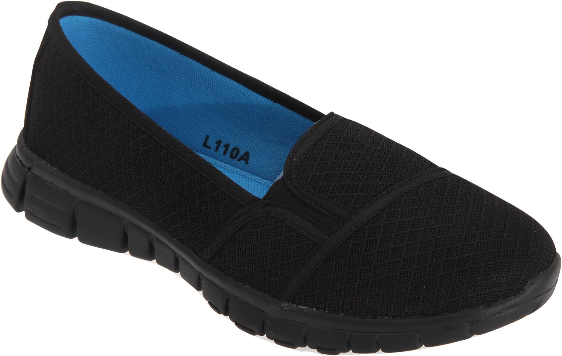 Dek Superlight Womens/Ladies Memory Foam Slip On Shoes (6 UK) (Black)