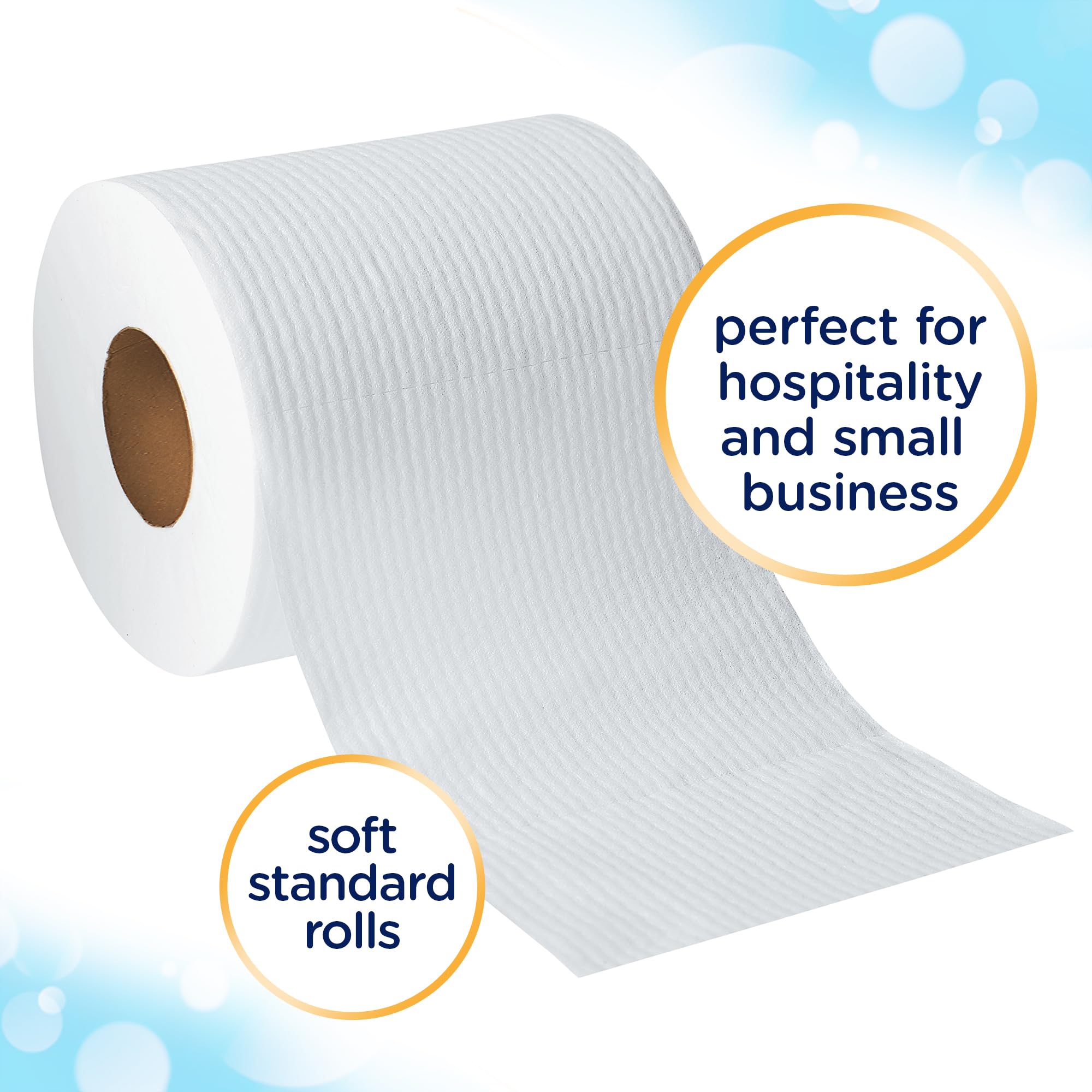 Cottonelle profesjonalny papier toaletowy Ultrasoft luzem dla biznesu (12456), standardowe rolki papieru toaletowego, 48 rolek/etui dla biznesu (4 opakowania po 12)