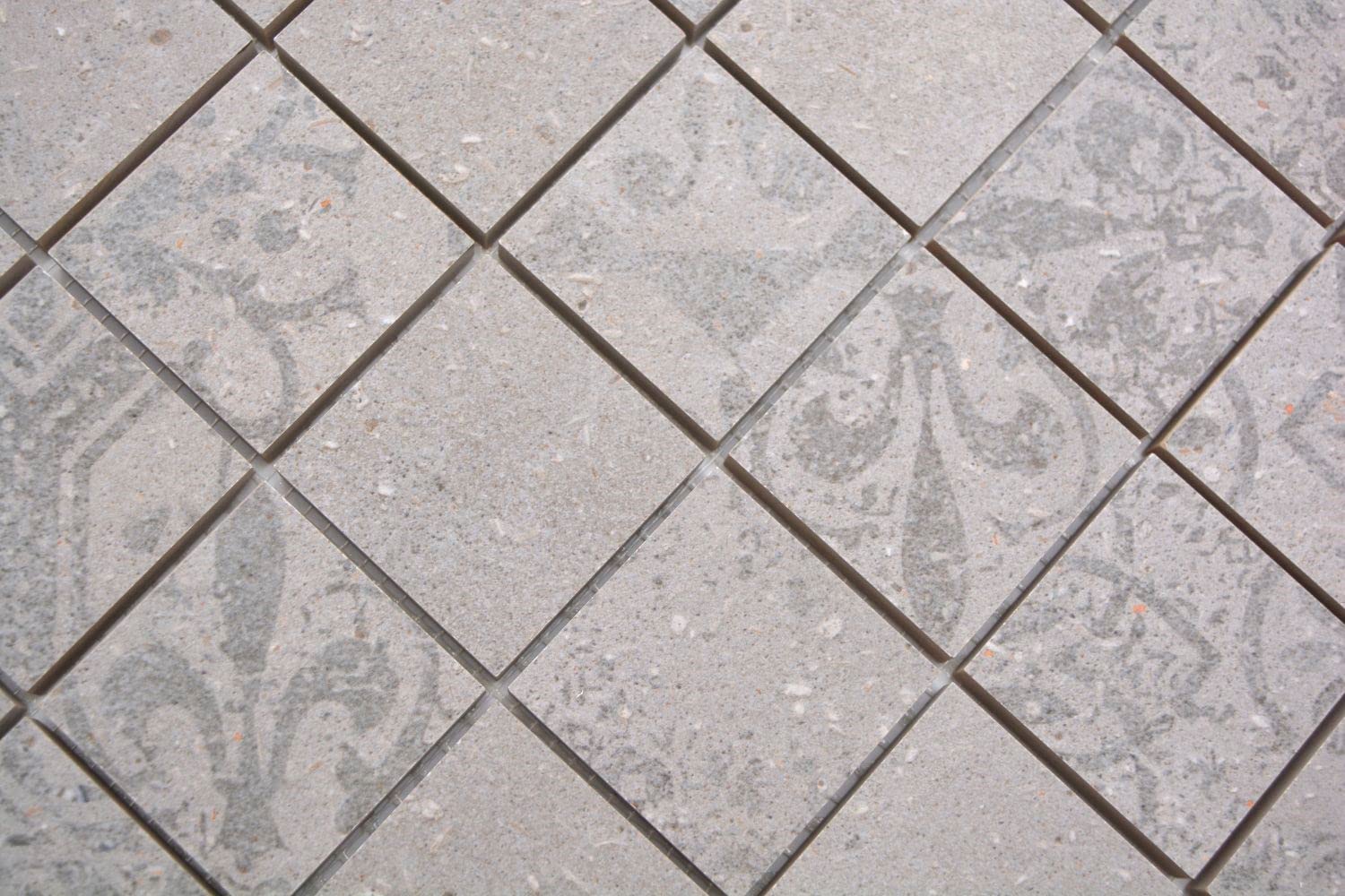 Azulejo de mosaico de cerámica, gres porcelánico, color gris claro, antracita, diseño de pared de cocina, pared de ducha, 10 alfombrillas de mosaico