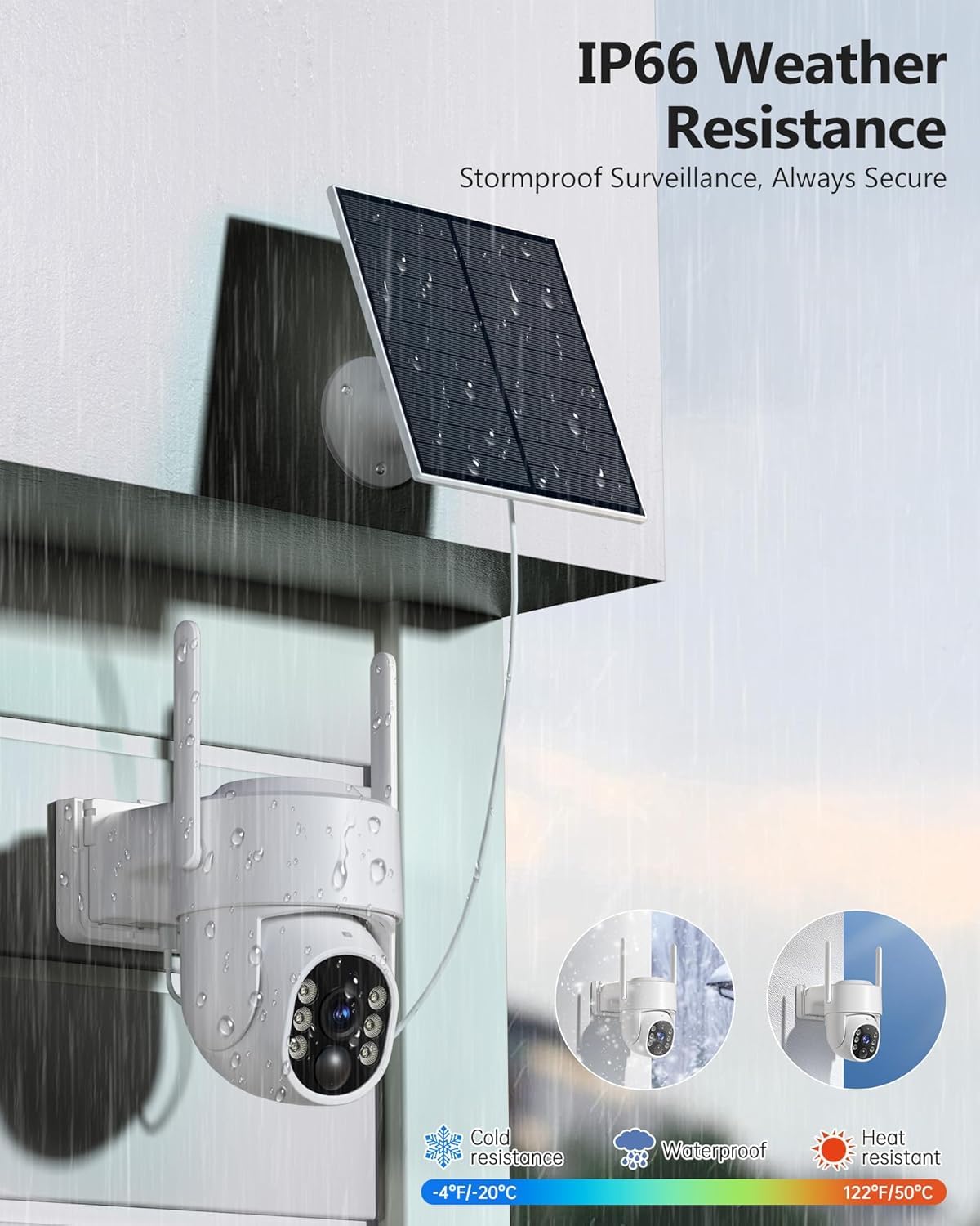 Sistema di telecamere di sicurezza 2K, 5 GHz e 2,4 GHz, WiFi, per la sicurezza domestica, installazione senza fili, rilevamento AI, audio bidirezionale, avvisi mobili, archiviazione SD/cloud, visione