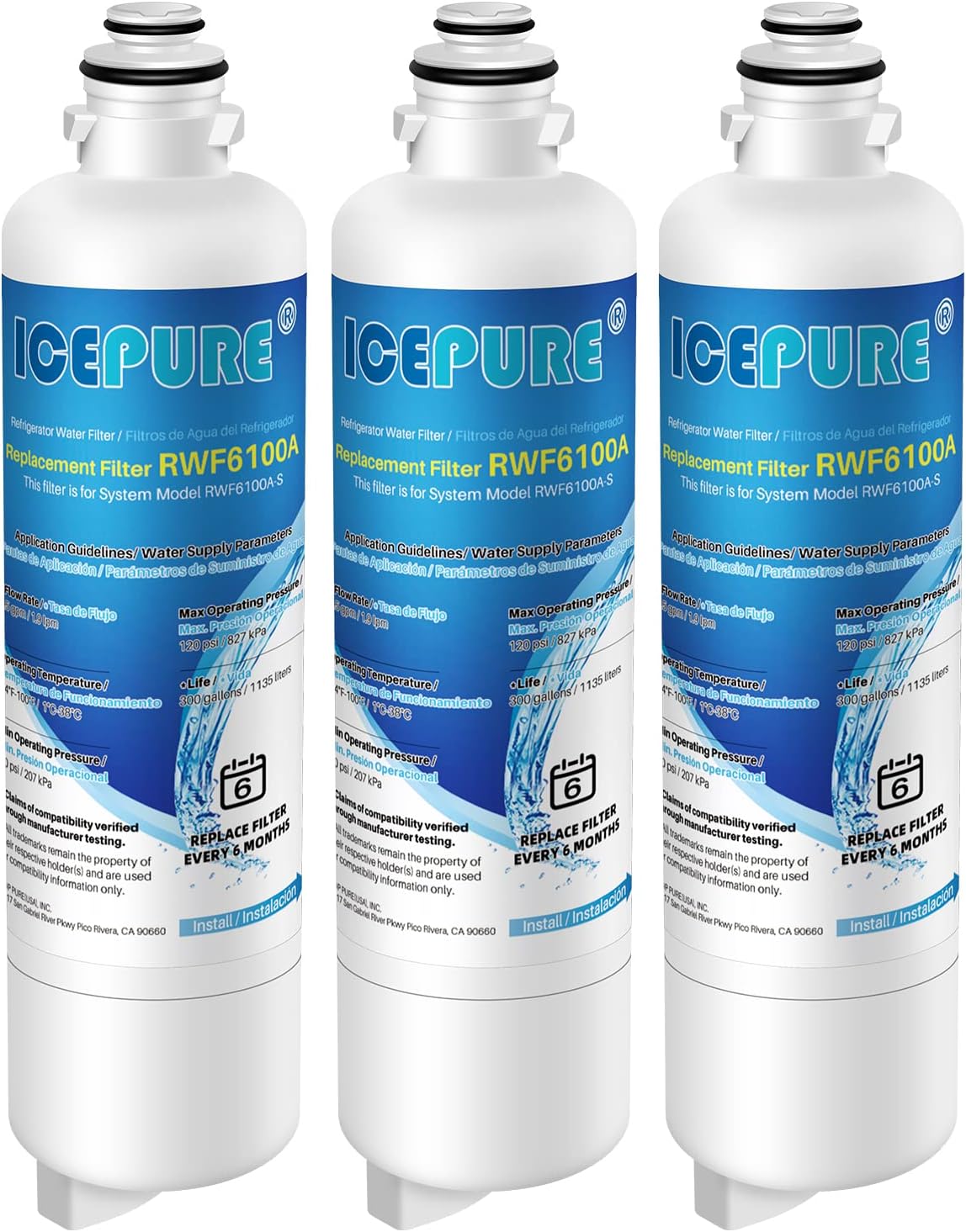 AQUA CREST Replacement 640565 Refrigerator Water Filter