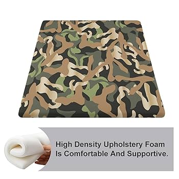 Amazon.co.jp: 座布団 クッション イエロー 迷彩柄