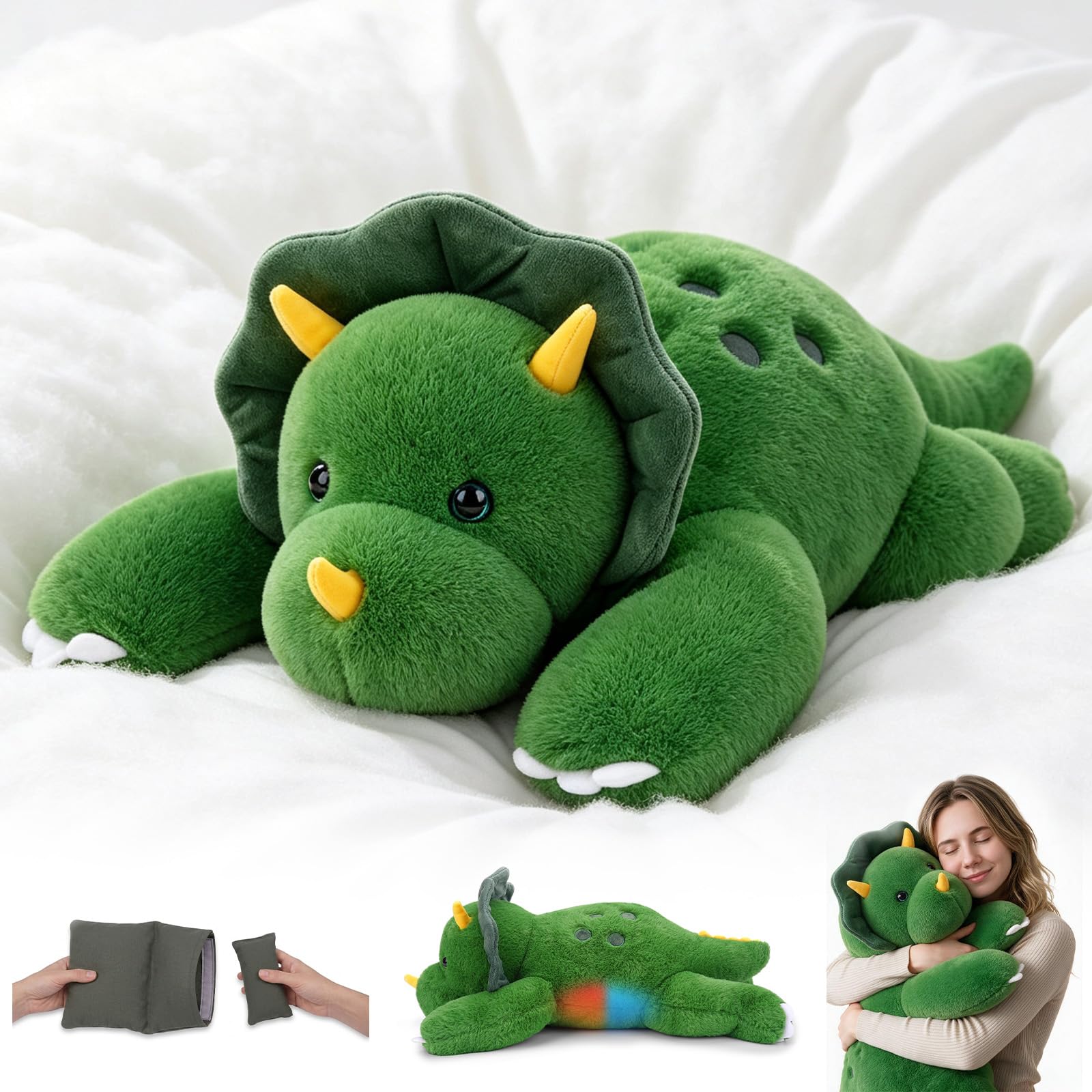 SQEQE Giant Weighted Dinosaur Stuffed Animal Large Plush Toy Pillow 51CM