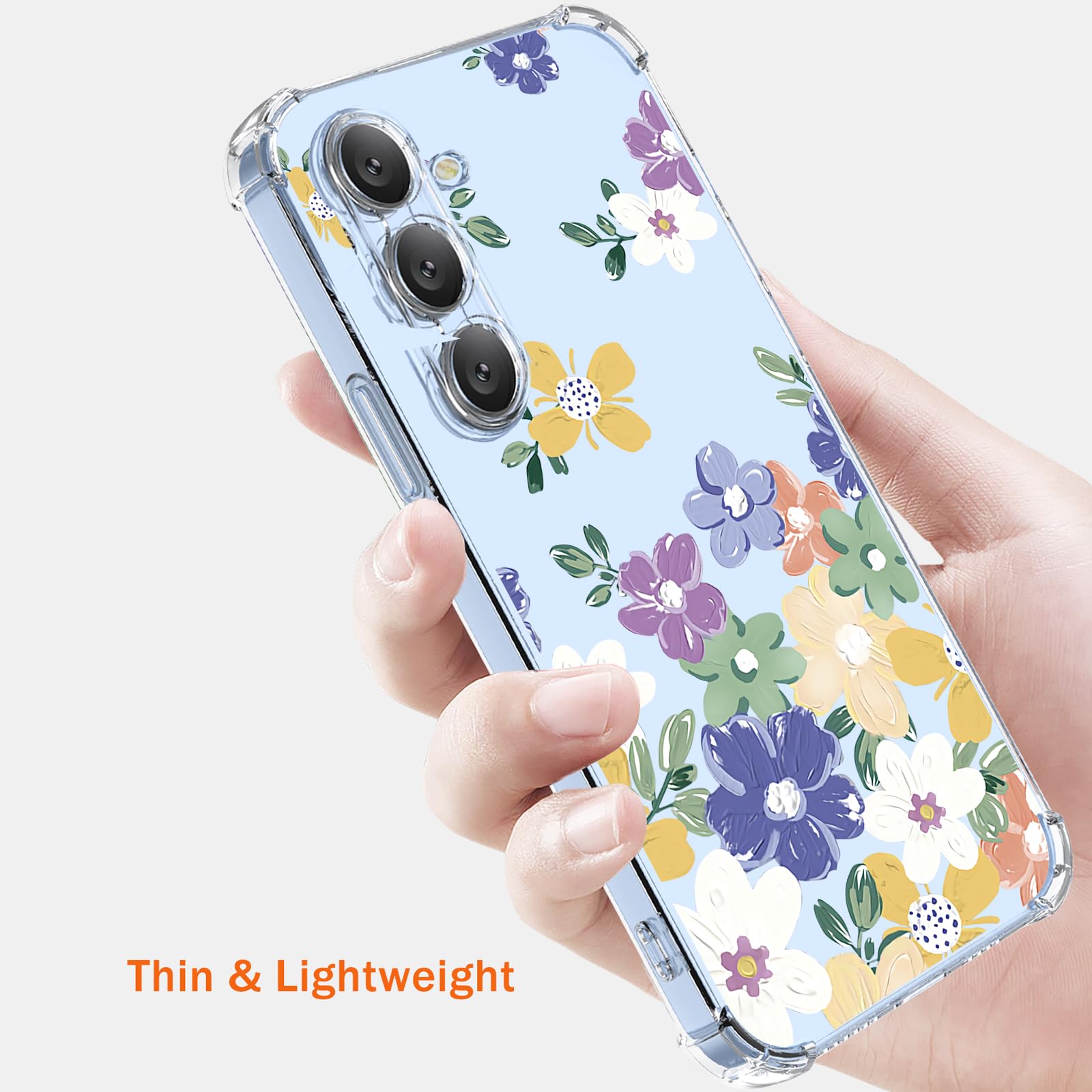 Capa para Samsung Galaxy S25 Plus transparente unissex à prova de