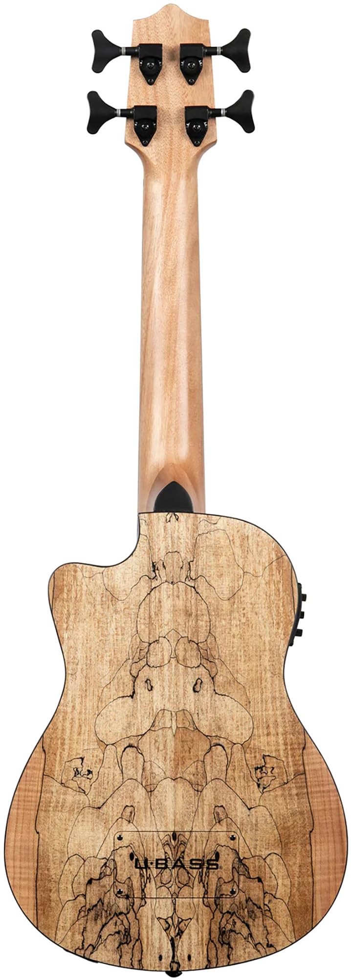 Kala U-BASS-SP-MAPL-FS U-Bass-Bass-Set aus Spalted-Ahorn mit Tasche, Stimmgerät, Austin Bazaar Anleitungs-DVD und Poliertuch