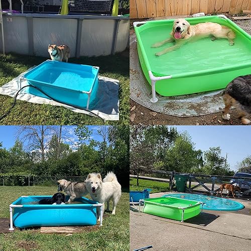 Miniatura 6 de Mini marco de piscina para 4 pies x 4 pies x 12 pulgadas, mini marco impermeable sobre el suelo, patio trasero, piscina cuadrada para niños (solo