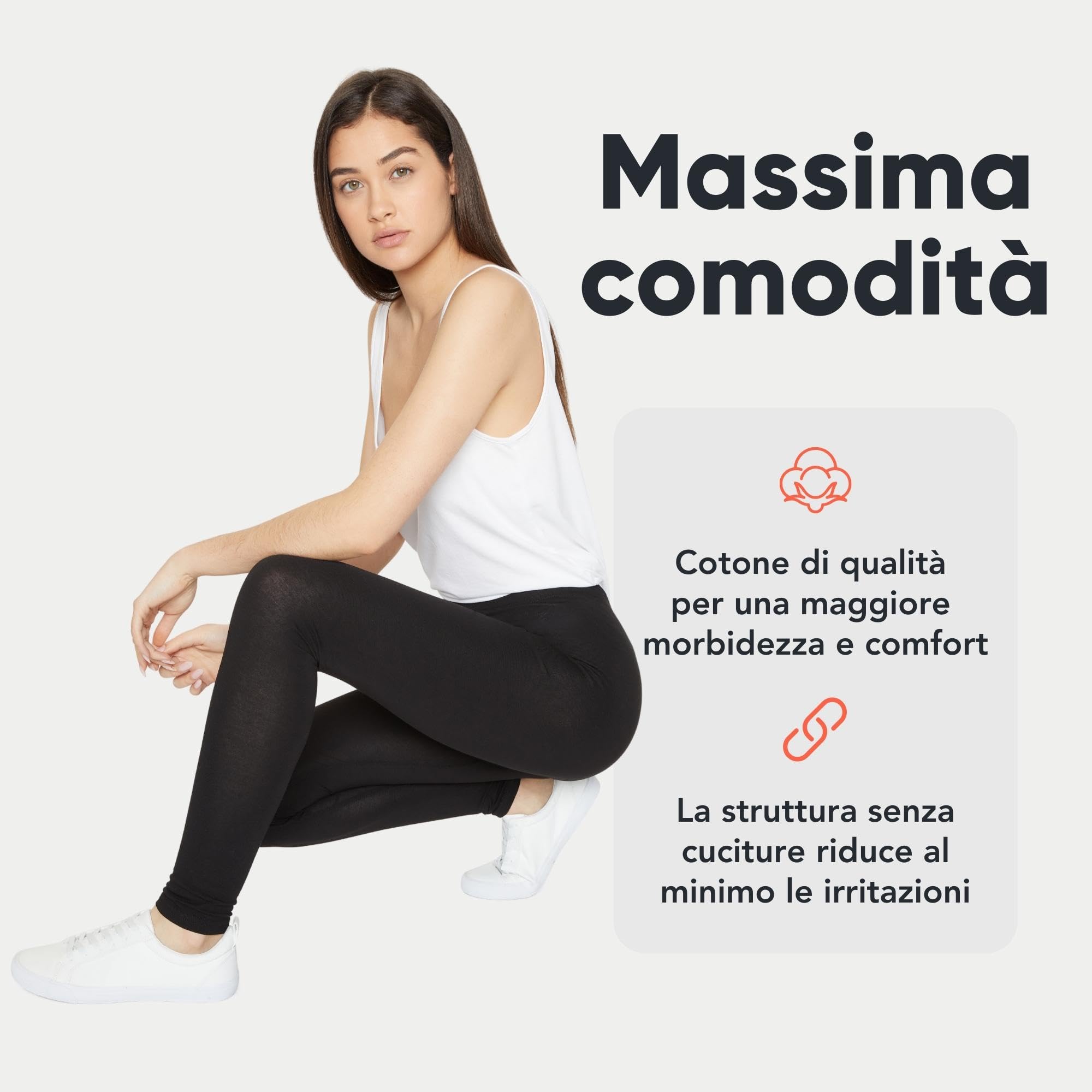 FM London Pacchetto da 3 Leggings Donna - Leggins Opachi per Donna