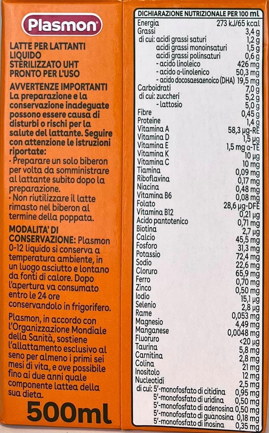 Plasmon Nutrimune Liquido 0-12 mesi 500ml (12 confezioni)