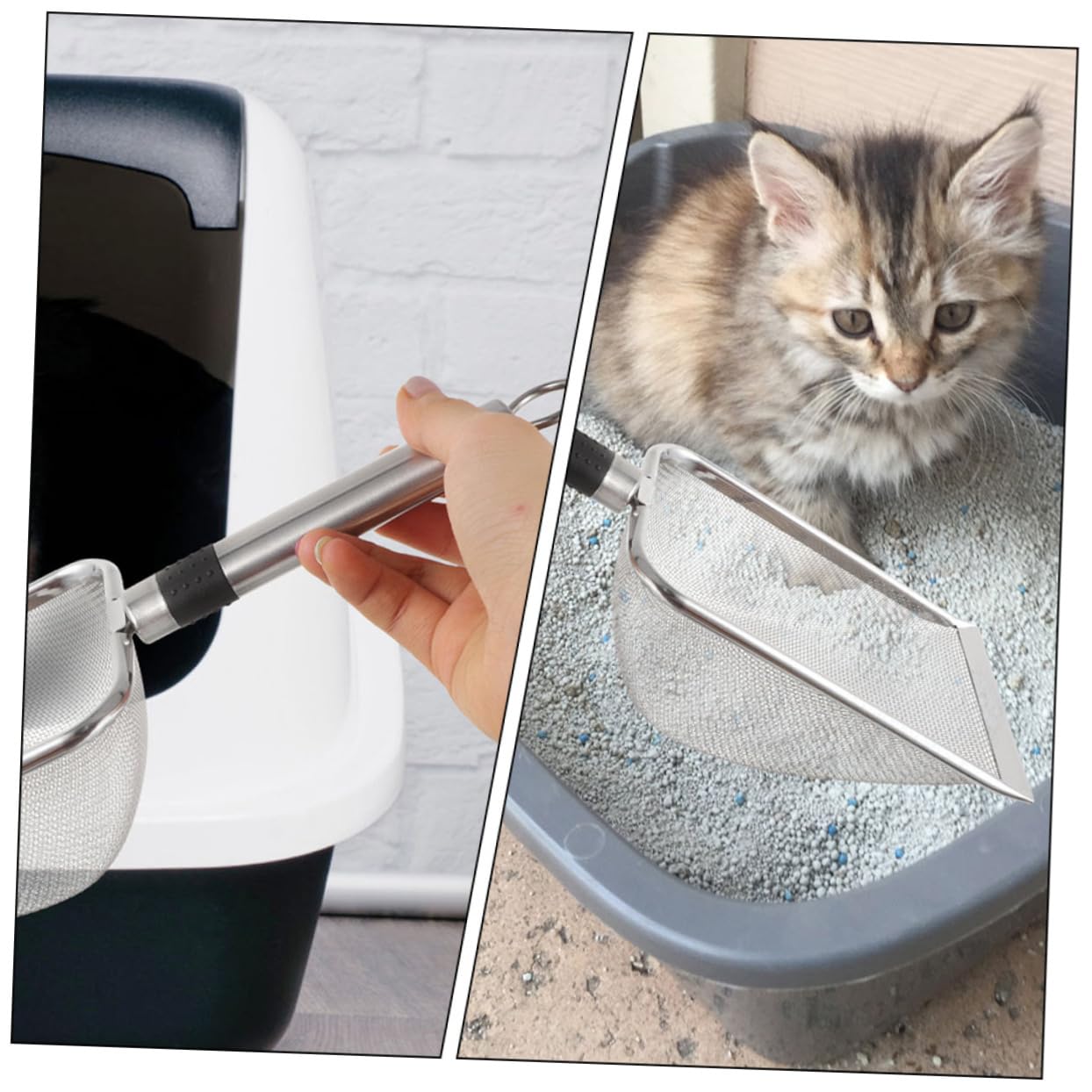 COLLBATH Pala De Arena De Acero Inoxidable Multifuncional Ergonómica para Hogar