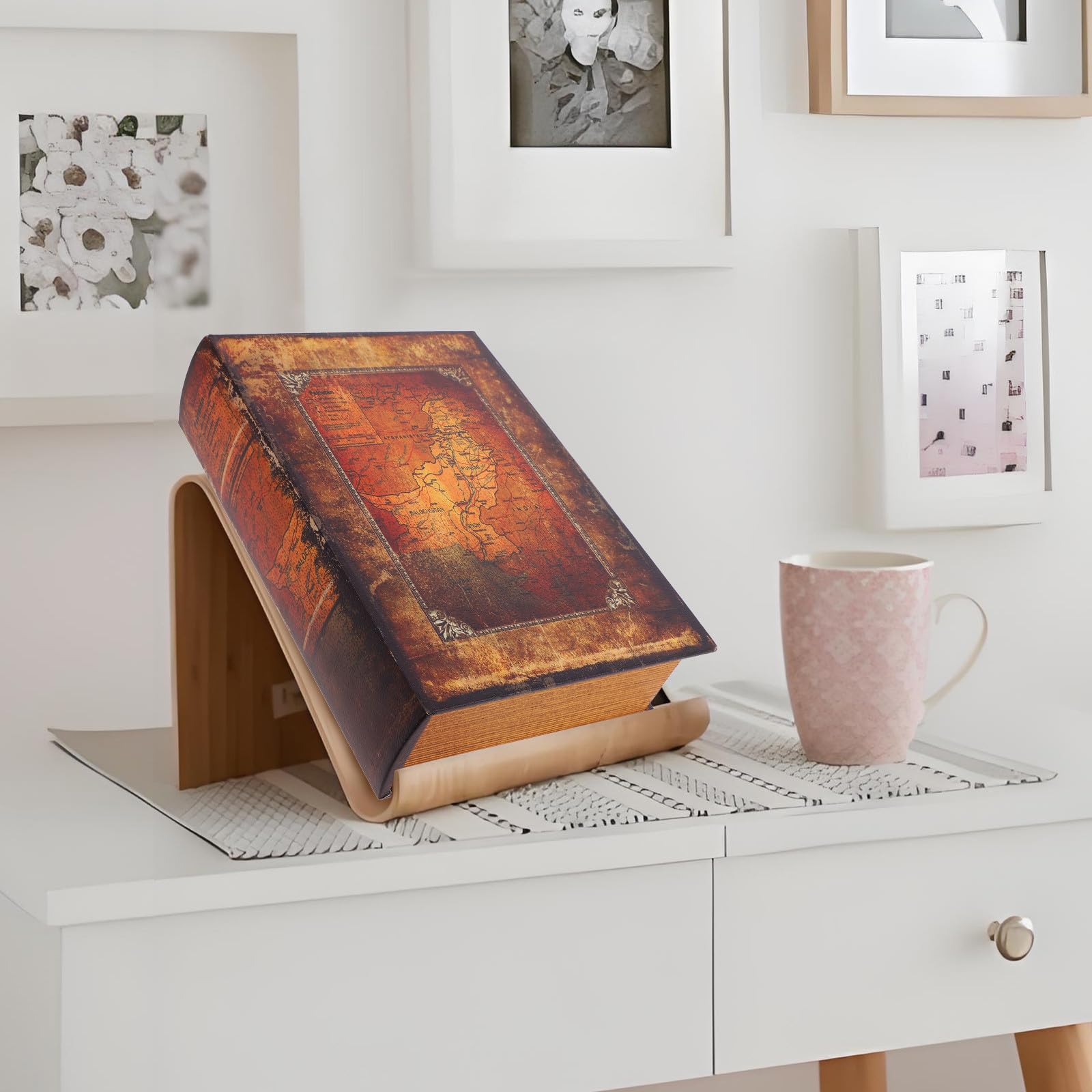 TOYANDONA Caja Simulada con Forma de Libro Grande Estilo Biblia Caja de Almacenamiento Decorativa para Joyas Llaves y Objetos Pequeños Organizador Decorativo para Hogar y Oficina