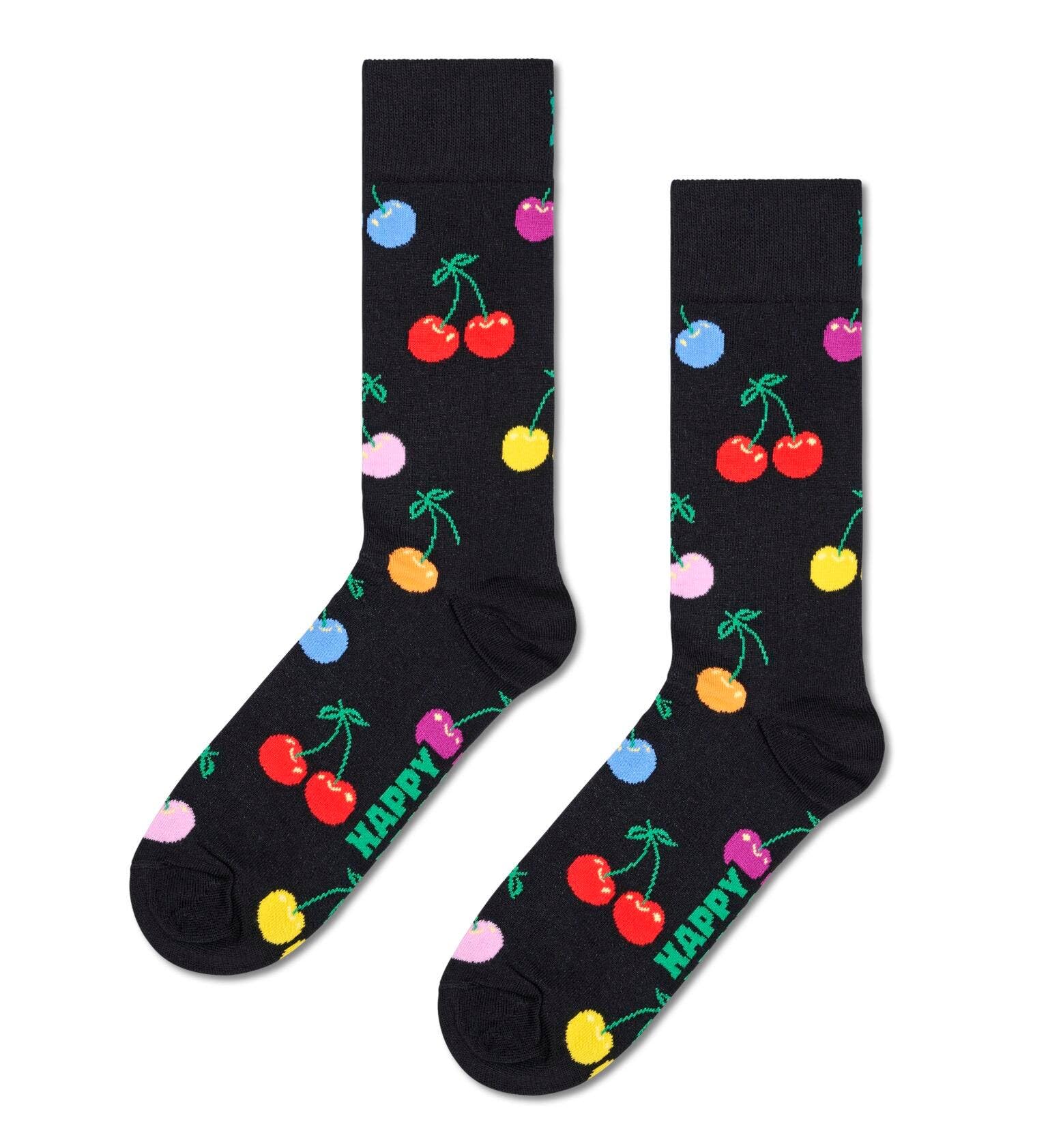 Happy Socks, Crew Socks, Cherry Sock for Men and Women, Size 36-40