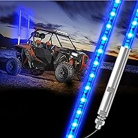 Vista 9 de BESTZHEYU Luz de látigo LED de 0.9M para camión, antena de luz LED de látigo de 3 pies para ATV UTV RZR Polaris Off-Road Duna de arena Buggy 4x4, 1
