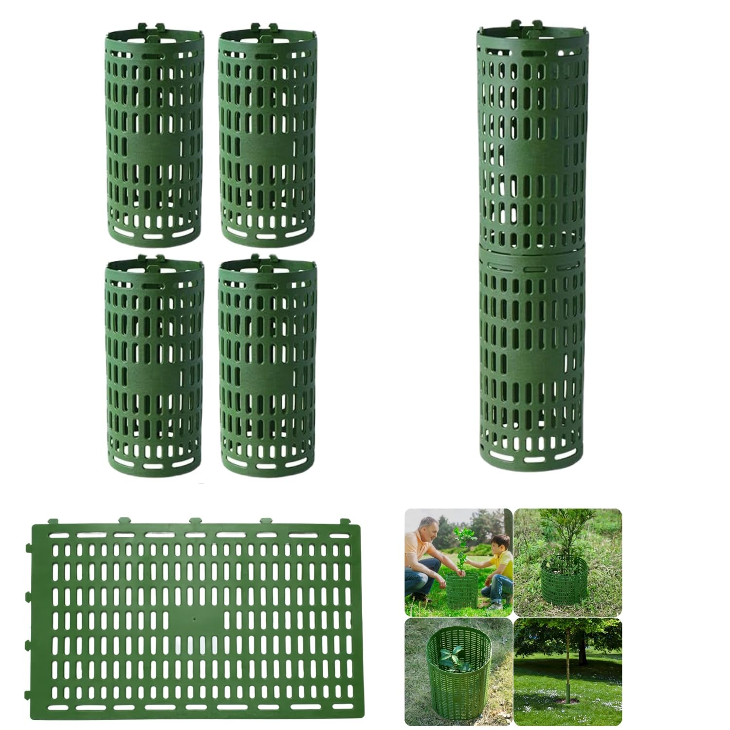 Wuyue Hua Tree Trunk Protector, 6PCS Tree Guards Trunk Protector with Twist Ties