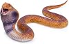 SIENON Realistic Fake Snakes Toy Soft Rubber Snake Figure Garden Snake Scare Birds and Squirrels, Cobra Action Model Snake Toy Figurines Stress Relief Toys Halloween Prank Props (Cobra)