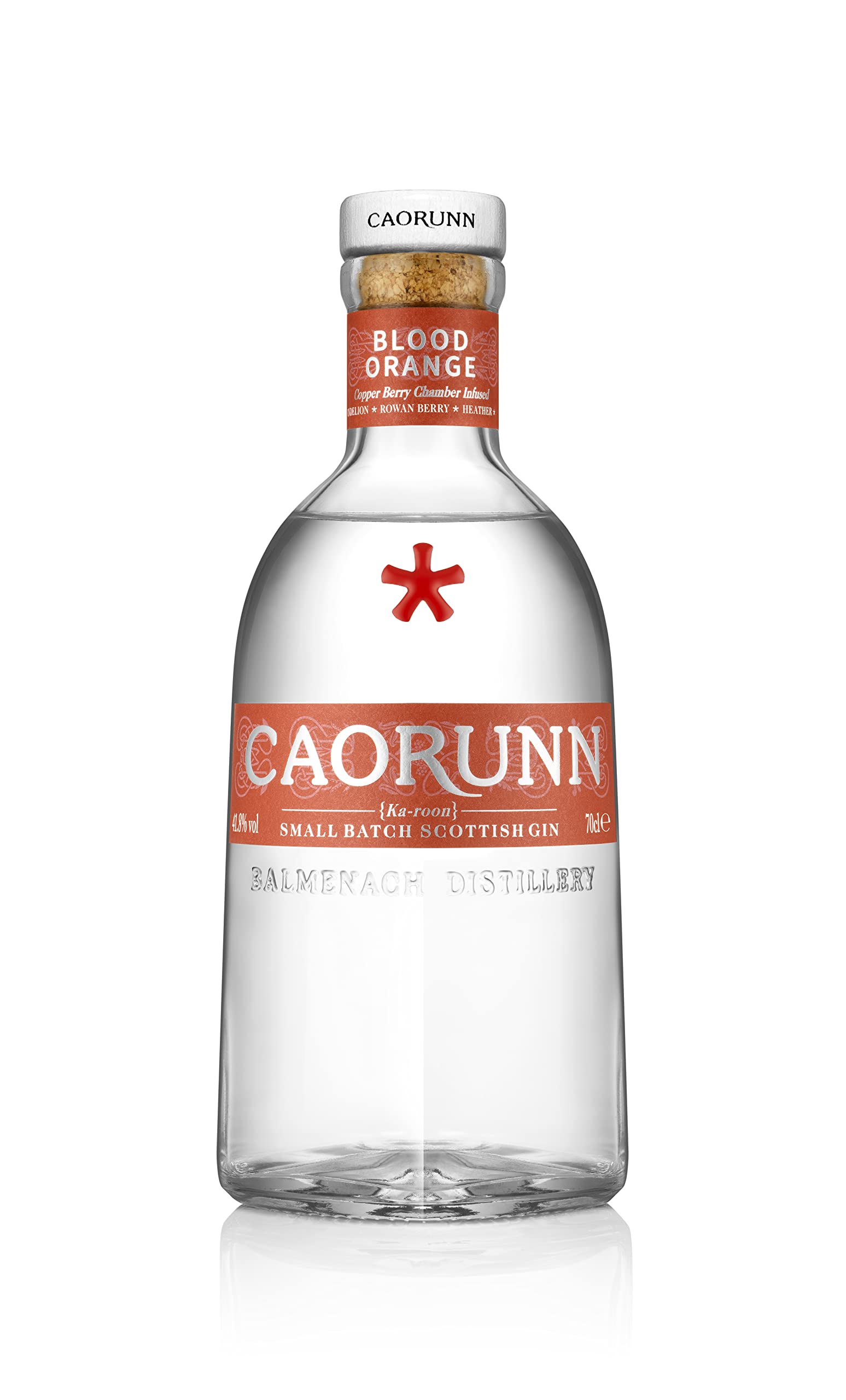 Caorunn Blood Orange Scottish Gin, 70cl, 41.8% ABV, Handcrafted Premium Dry Gin with Zesty Citrus and Blood Orange Bitterness, Distilled & Bottled at Balmenach Distillery