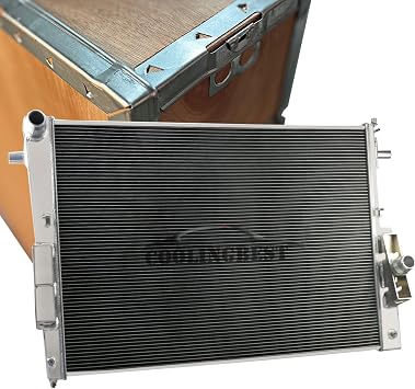 4 Row Aluminum Radiators Compatible with 2008 2009 2010 Ford F250 F350 F450 F550 6.4 Powerstroke, Radiator 08 09 10Wooden packaging box