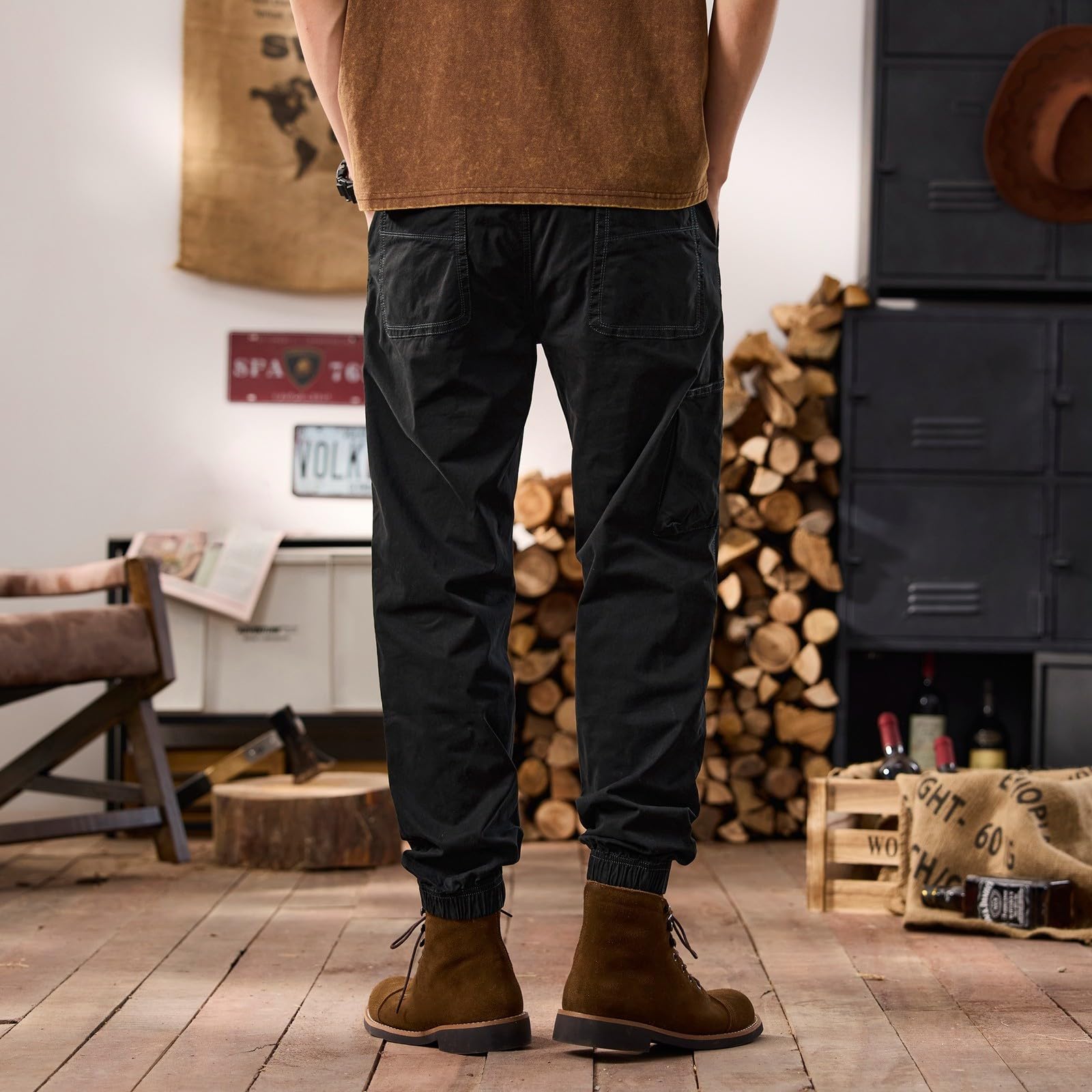 Genérico Pantalones De Trabajo Hombre Senderismo, Pantalones Cargo Hombre Jogger, Calle duraderos Uso Diario Ajuste Holgado Estilo Resistente utilitarios Pantalon Trabajo pantalón de construcción