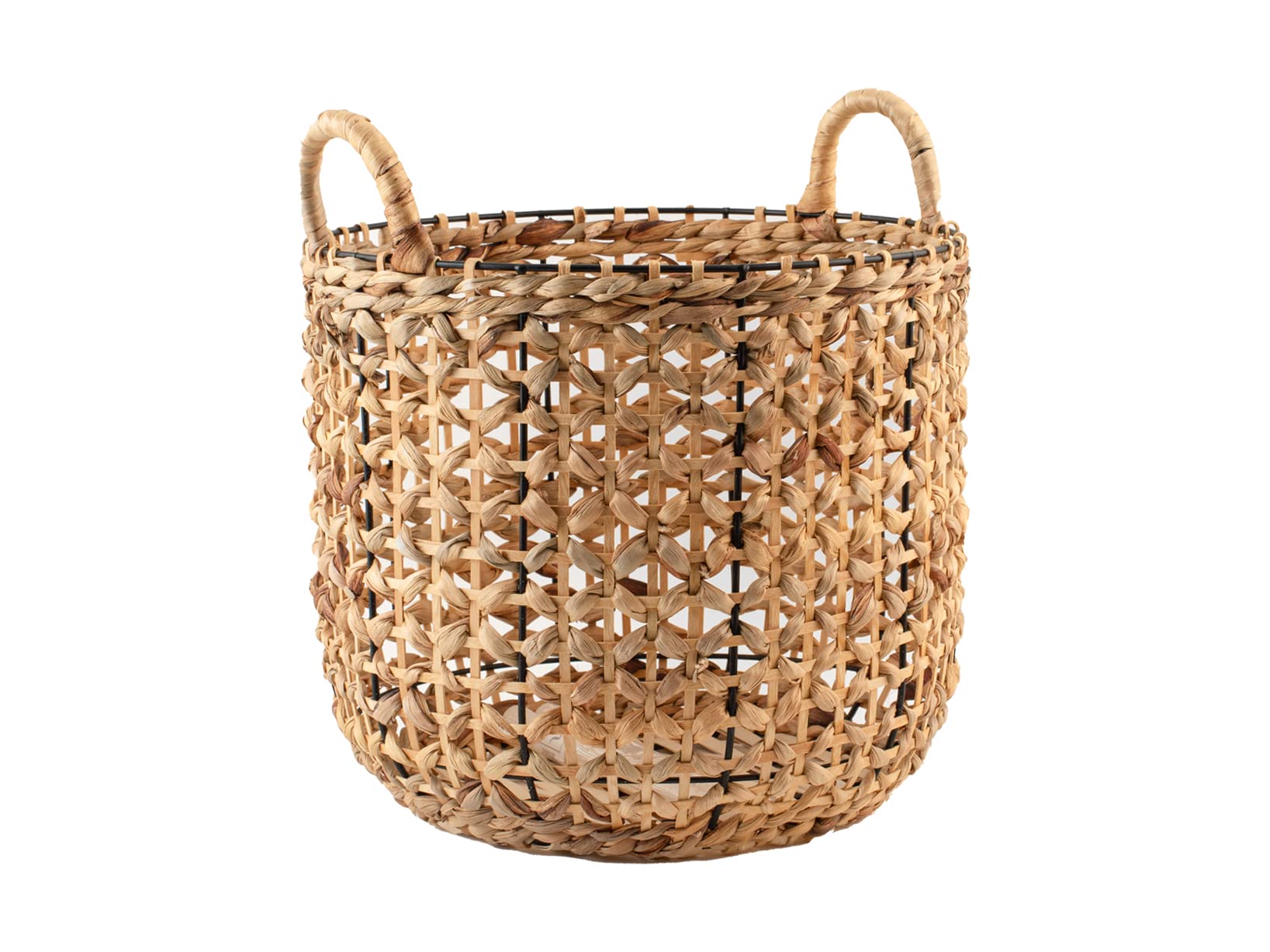 H&H Cesto in Seagrass Tondo con Manici 35x29,5hcm