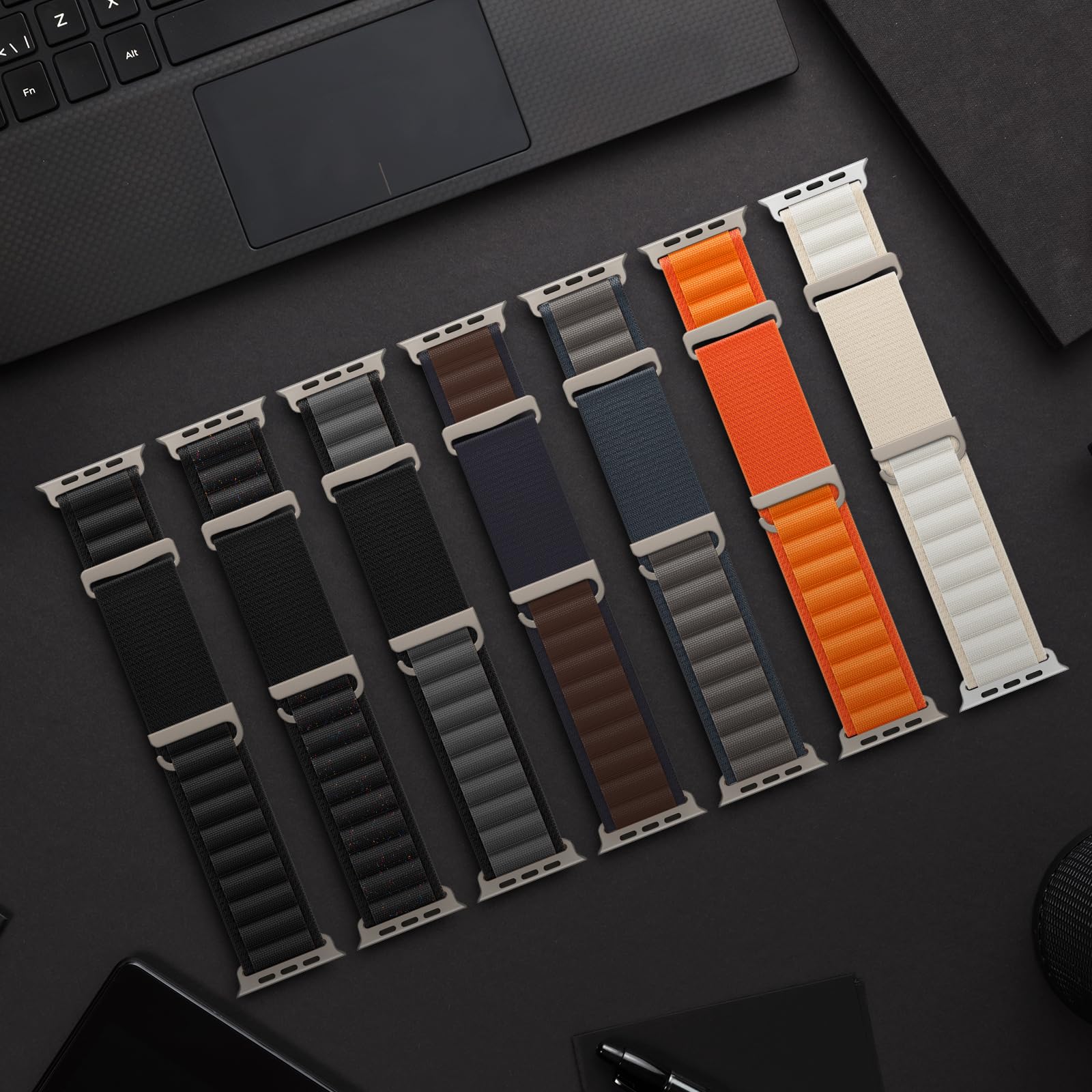 MRAIN-H Cinturino Alpine Loop in nylon compatibile con Cinturino Apple Watch Ultra 2 1 49mm 46mm 45mm 44 mm cinturino regolabile per iWatch Serie SE 10/9/8/7/6/5/4/3/2/1