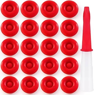 20 Pack Caulk Caps Caulk Tube Sealer Caps Caulk Cap Covers Caulking Tube Covers Caulk Sealer Savers for Sealing and Preserving Open Caulking Tube (Red)