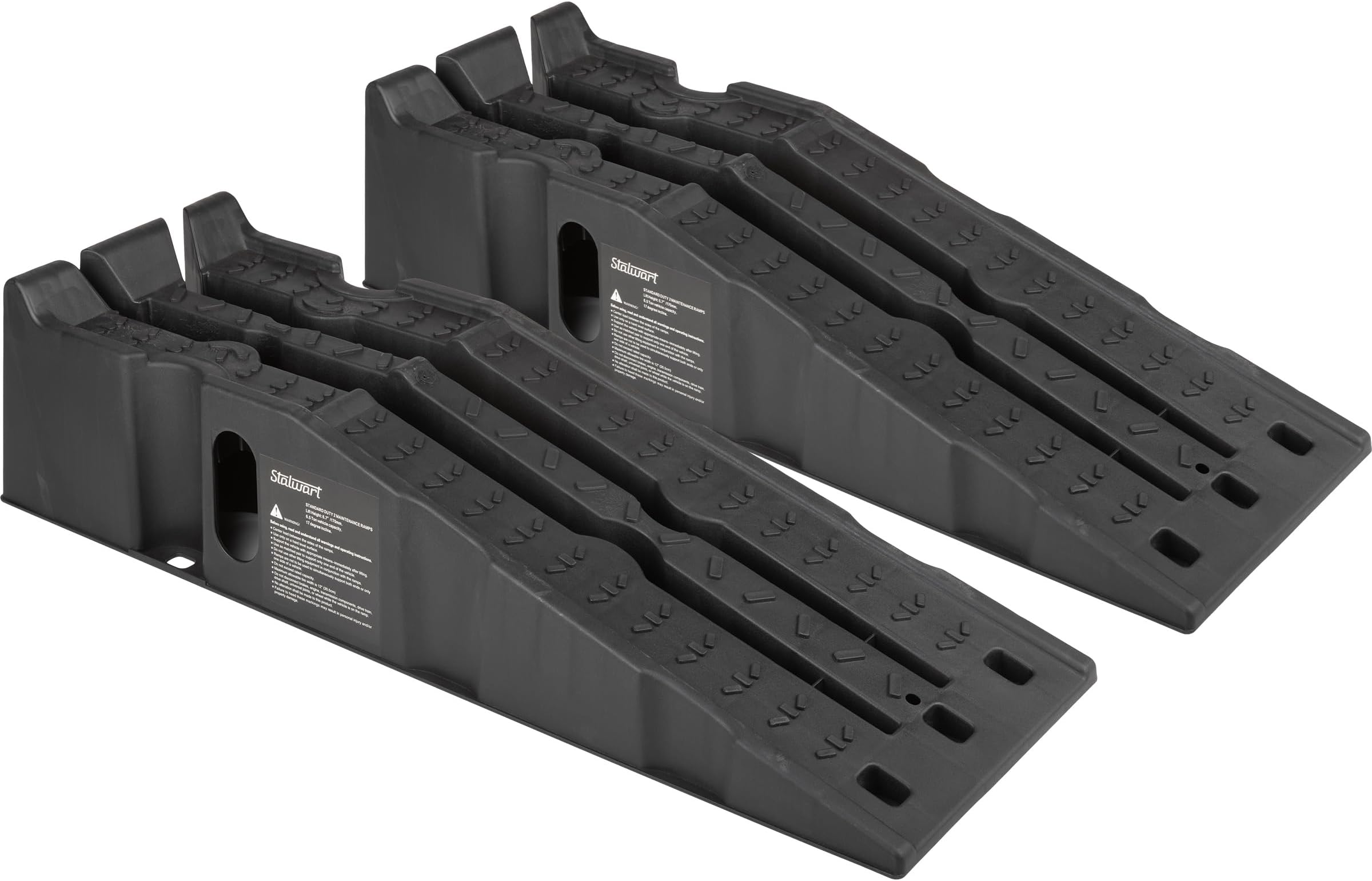 Car Ramps 2-Pack - Heavy-Duty Car Lifts for Home Garage or Shop - 13,000lb GVW Capacity, 6,500lb Load Capacity Per Pair, 3,250lb Per Ramp - SUV, Agricultural Vehicle, or Pickup Truck Ramp by Stalwart