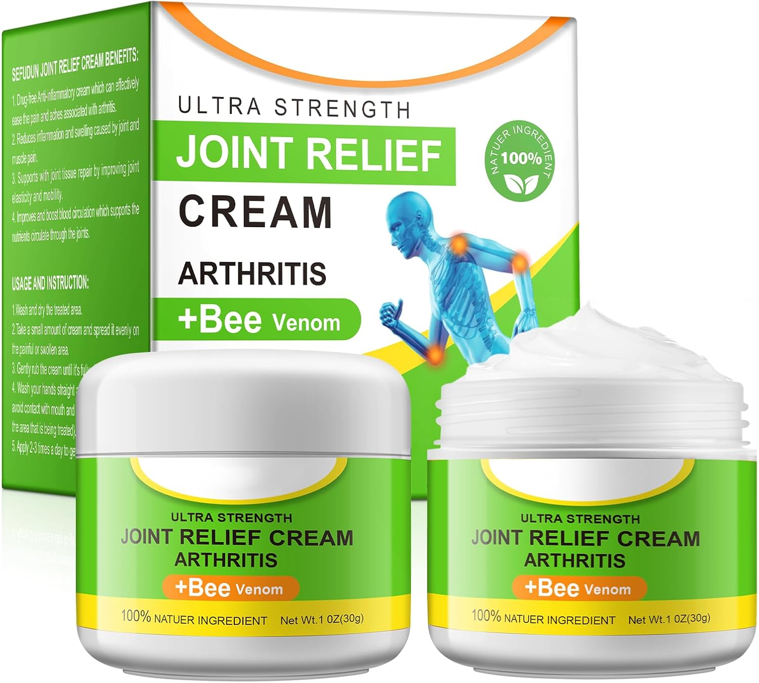 Bee Venom Joint and Bone Therapy Cream, Arthritis Pain Relief Cream