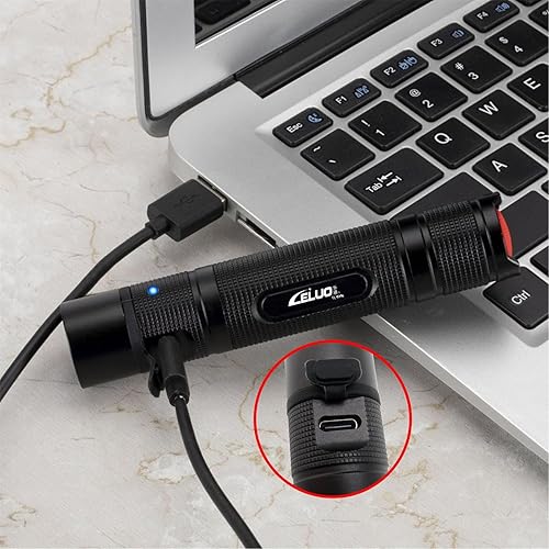 Miniatura 4 de Luz negra, linterna UV de 365 nm, linterna LED de luz negra USB tipo C, mini luz negra para detección de orina de mascotas, linterna UV de mano para