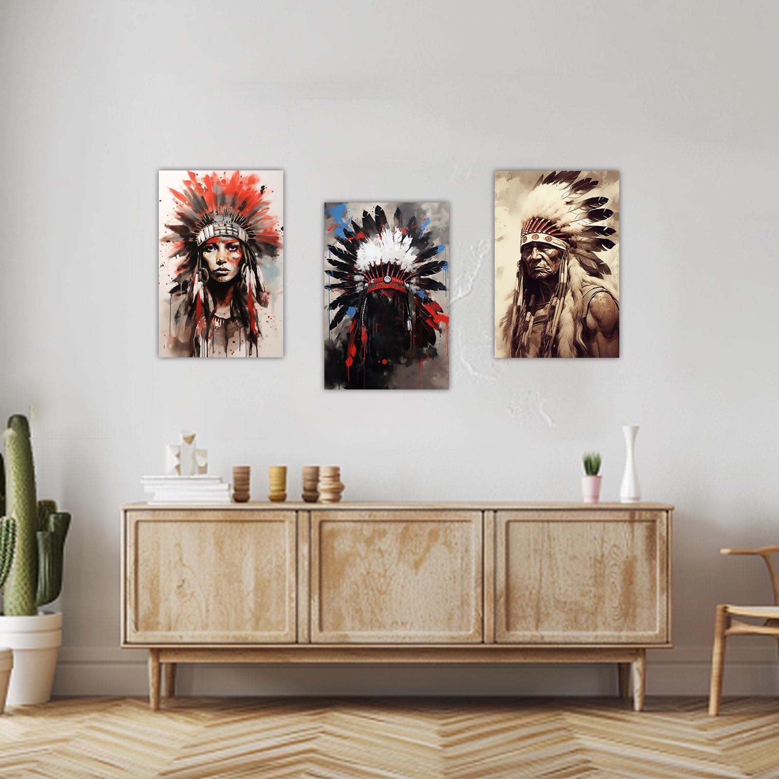 Amazon.co.jp: AWPANERAR ネイティブアメリカンキャンバスウォール