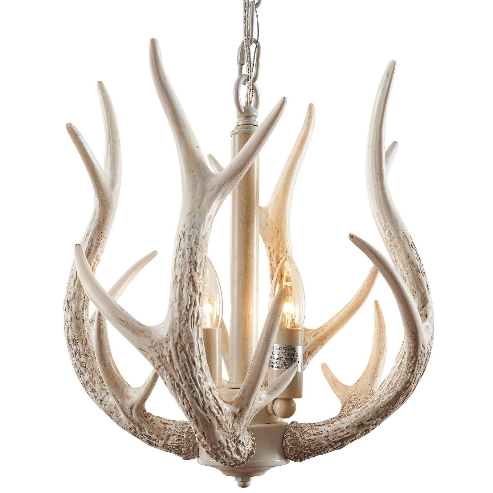 Rustic Antler Chandelier Lighting 2 Lights for Dining Room