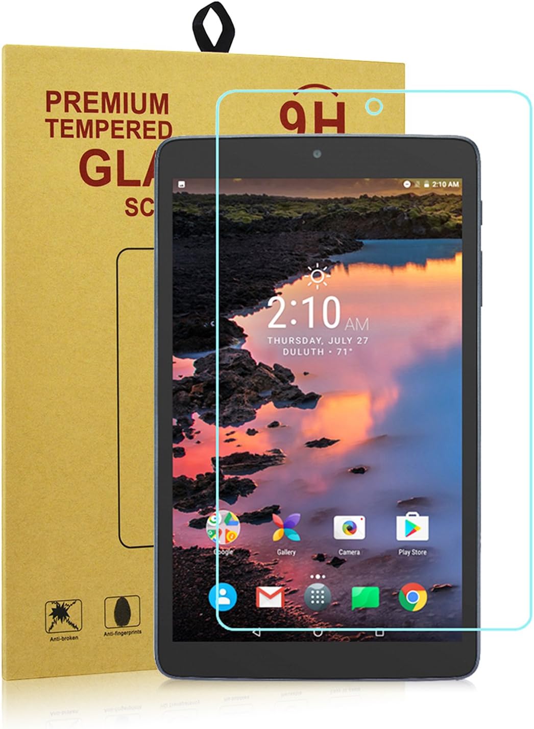 ACdream [2 Pack] Alcatel A30 8 Inch Tablet Screen Protector, Premium HD Clear Tempered Glass Screen Protector for Alcatel A30 8 Inch Tablet with 9H Hardness/Scratch Resist - Ultra Clear