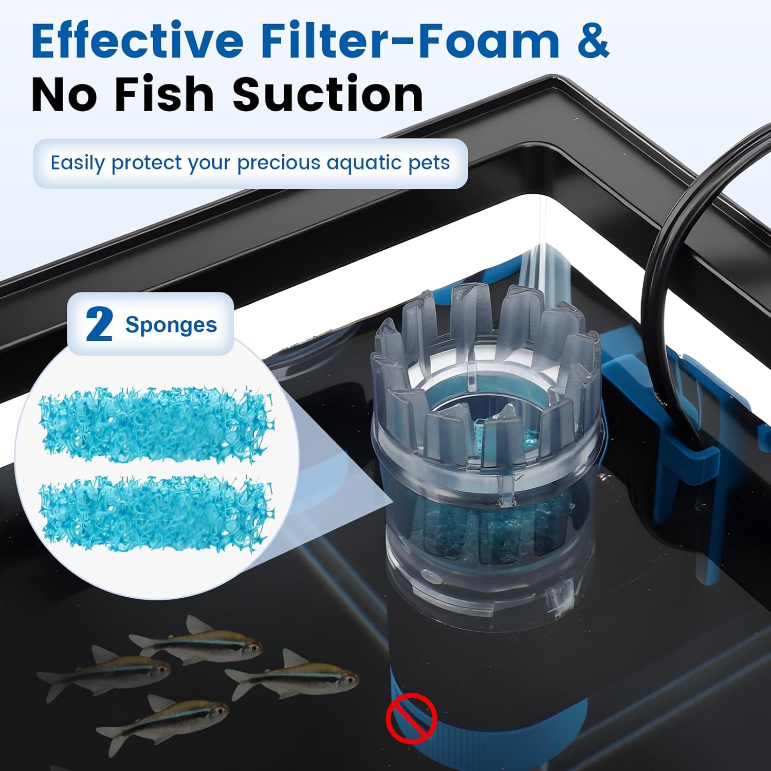 Aquarium Surface Skimmer, 96 GPH Flow Rate – Ideal for Freshwater & Saltwater Compatible, 5W – Efficient Waste Removal