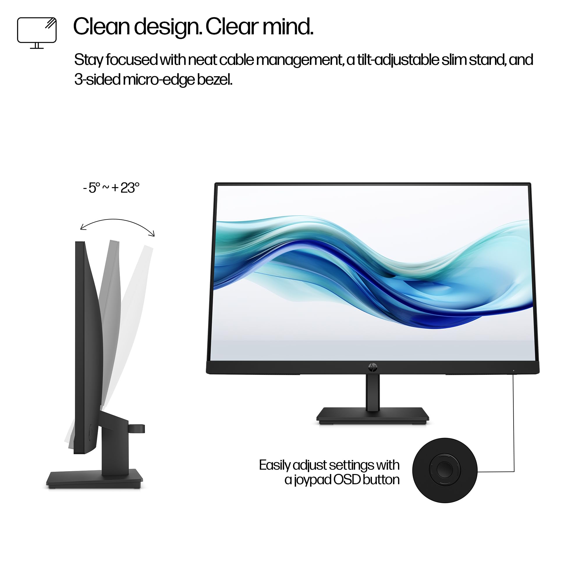 HP Series 3 Pro 23.8 inch(60.5cm) FHD Monitor, Energy Star