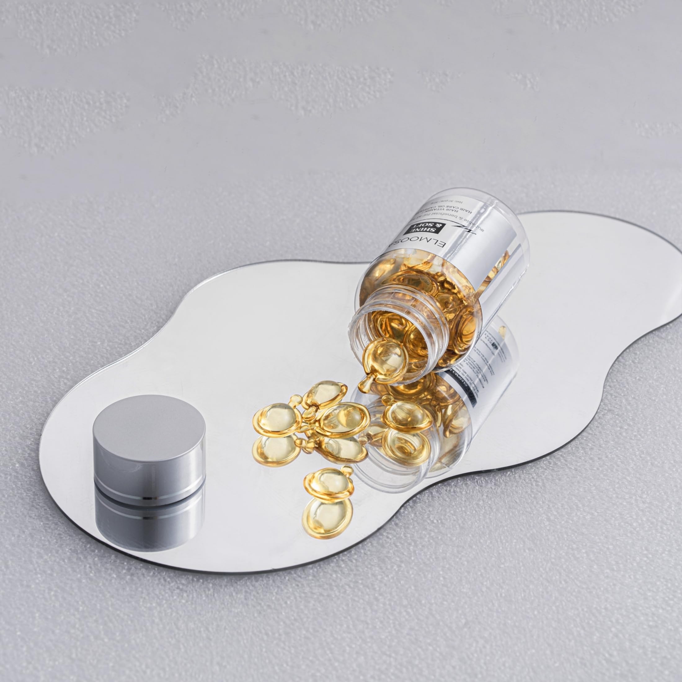 ELMOOSA SHINE & SOFT HAIR CARE OIL CAPSULES-Caviar Hair Treatment-Liquid Gold in Capsules: Salon-Grade Repair On Demand 30pcs