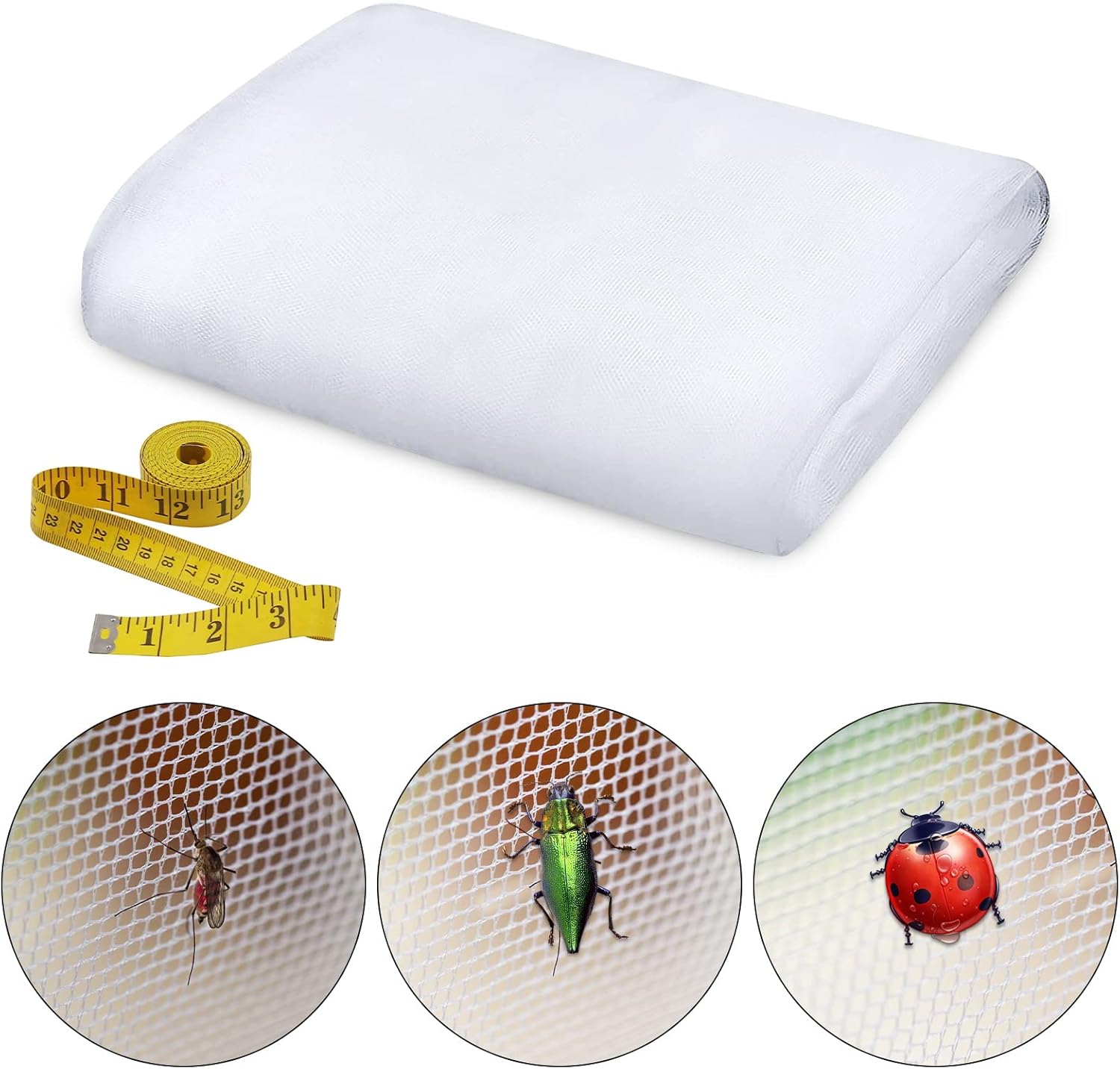 QKTYB Garden Insect Netting Fine Mesh 2.5 x 10m Insect Protection