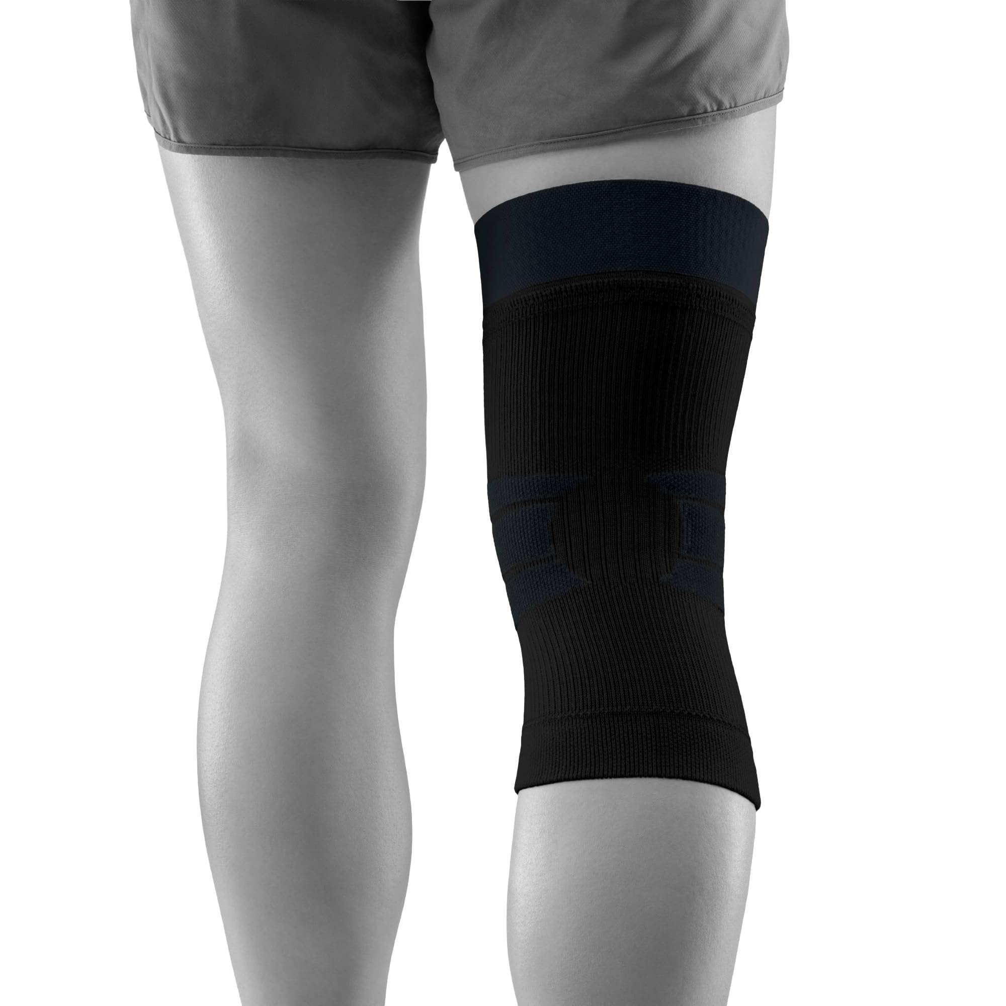 BAUERFEIND Opaska na kolano do wędrówek "Outdoor Compression Knee Support", 1 bandaż na kolano unisex do wyposażenia trekkingowego, do noszenia na prawo i w lewo, bandaż turystyczny z wełny merino