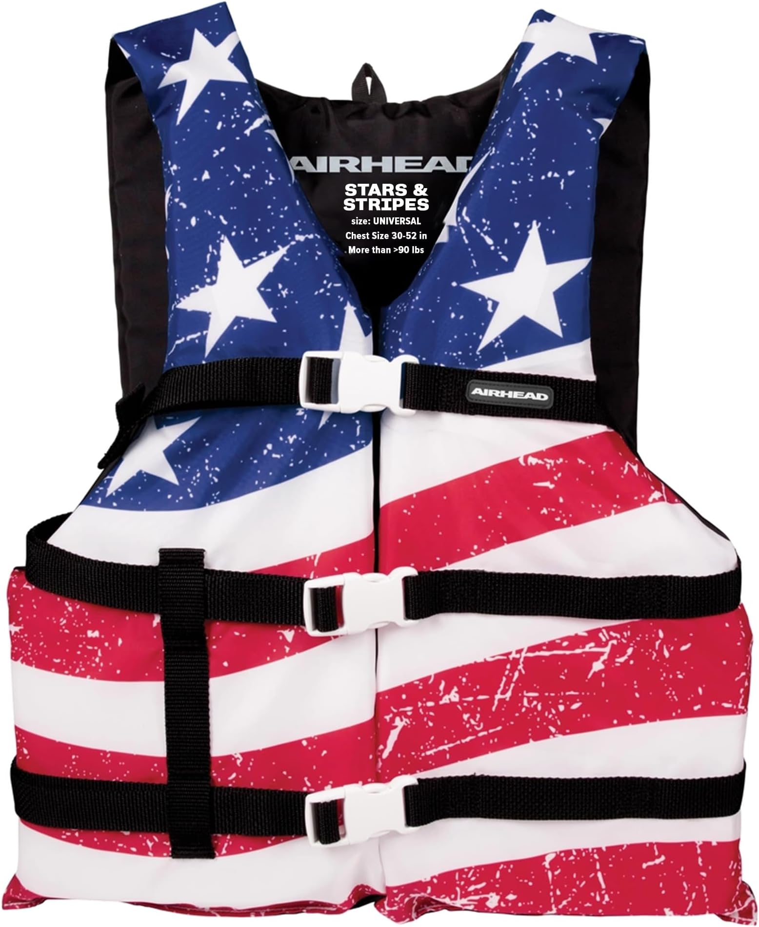 Sportstuff Stars & Stripes Life Jacket for Adults & Kids - USCG Approved Life Vest for Men, Women, Youth & Child, Open-Side Watersports Vest for Boating, Tubing & Swimming