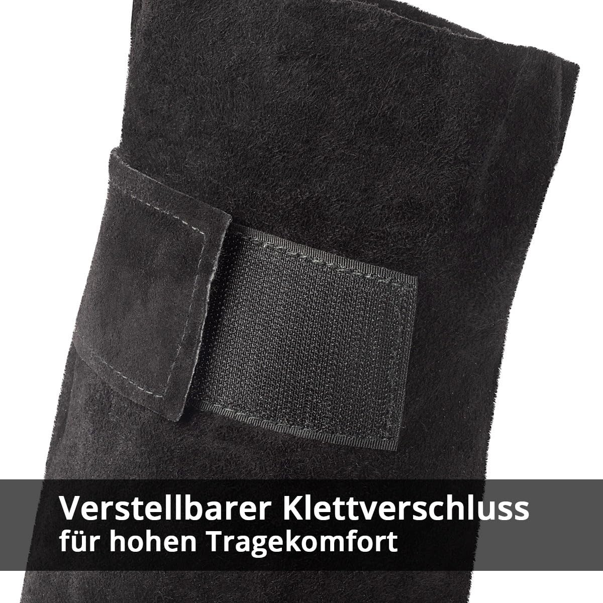 STAHLWERK Schweißerärmel Schweißerschutzärmel aus Spaltleder mit Klettverschluss zum Schweißen und Plasmaschneiden