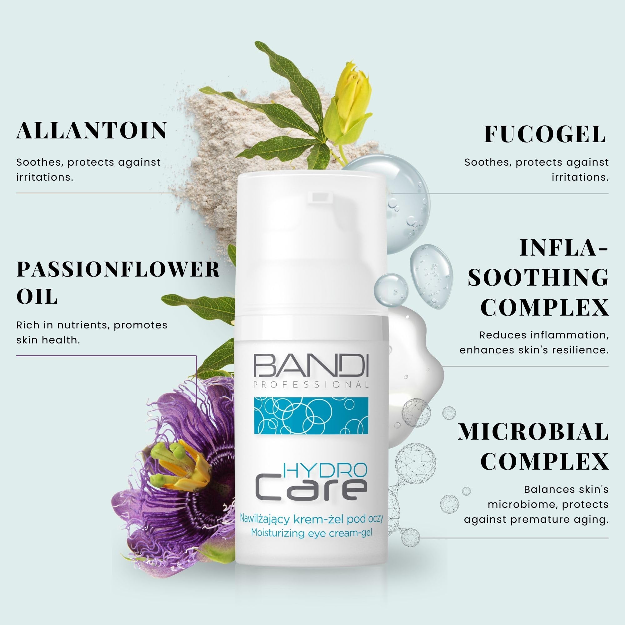 Bandi Eye Cream for Dark Circles and Puffy Eyes Anti-Aging Hydration Gel Firming Sensitive Under Eye Cream Soothing Moisturiser for Youthful Skin - Image 4