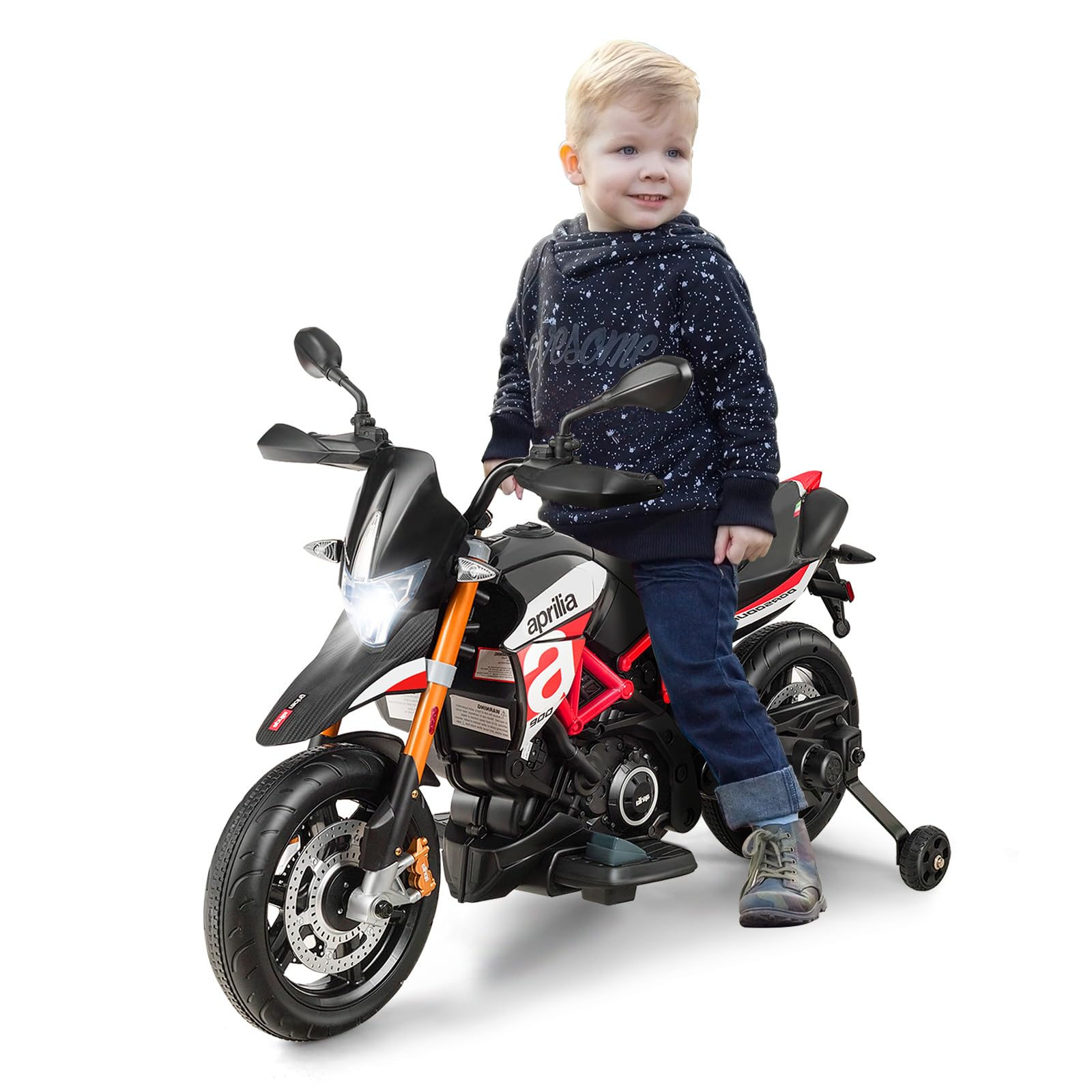 Amazon.com: CHEFJOY Kids Motorcycle, Aprilia Licensed 12V Battery