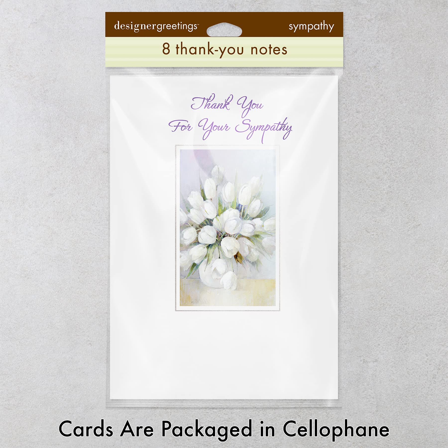 Designer Greetings Dankeskarten »Thank You For Your Sympathy« – 8 Stück Mit Weichem Blumenmuster