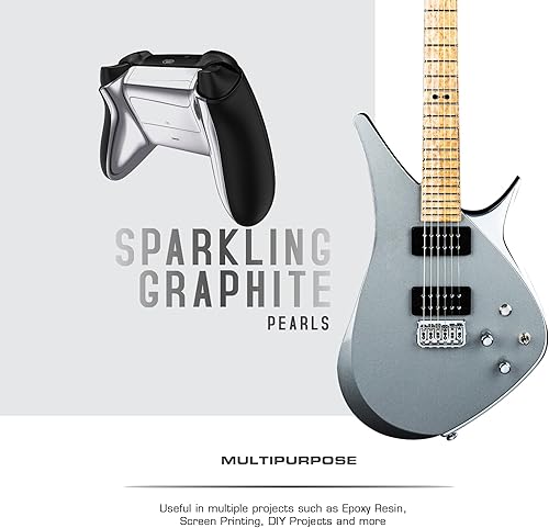 Miniatura 2 de KP Pigments Sparkling Graphite Pearlescent - Polvo de mica fina 100% puro, pigmentado naturalmente, multiusos, manualidades, tinte, fabricación de