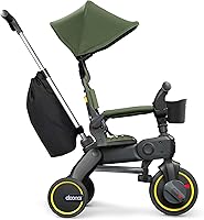 Doona Liki Trike S3 Desert Green: 5-in-1 Foldable Compact Tricycle for Toddlers 10-36 Months