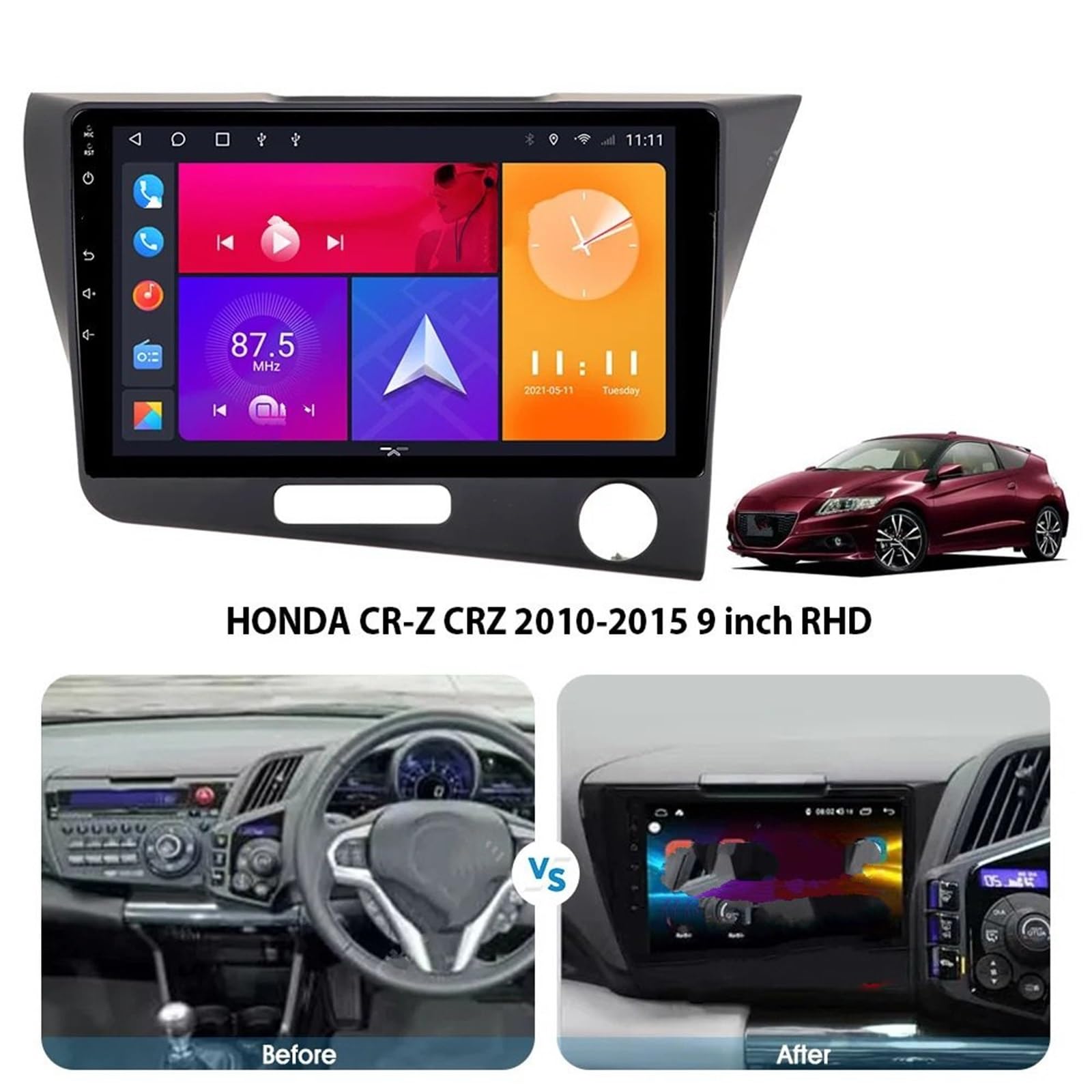 Amazon.co.jp: 車用ラジオフレーム Honda CRZ CR-Z 車フレーム