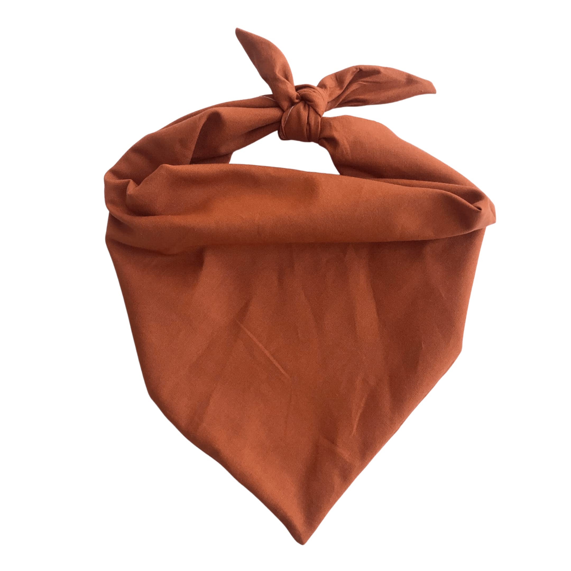 Dog Bandana Terra Cotta Orange Earthy Natural Cotton Minimal Style Boho (X-Large)
