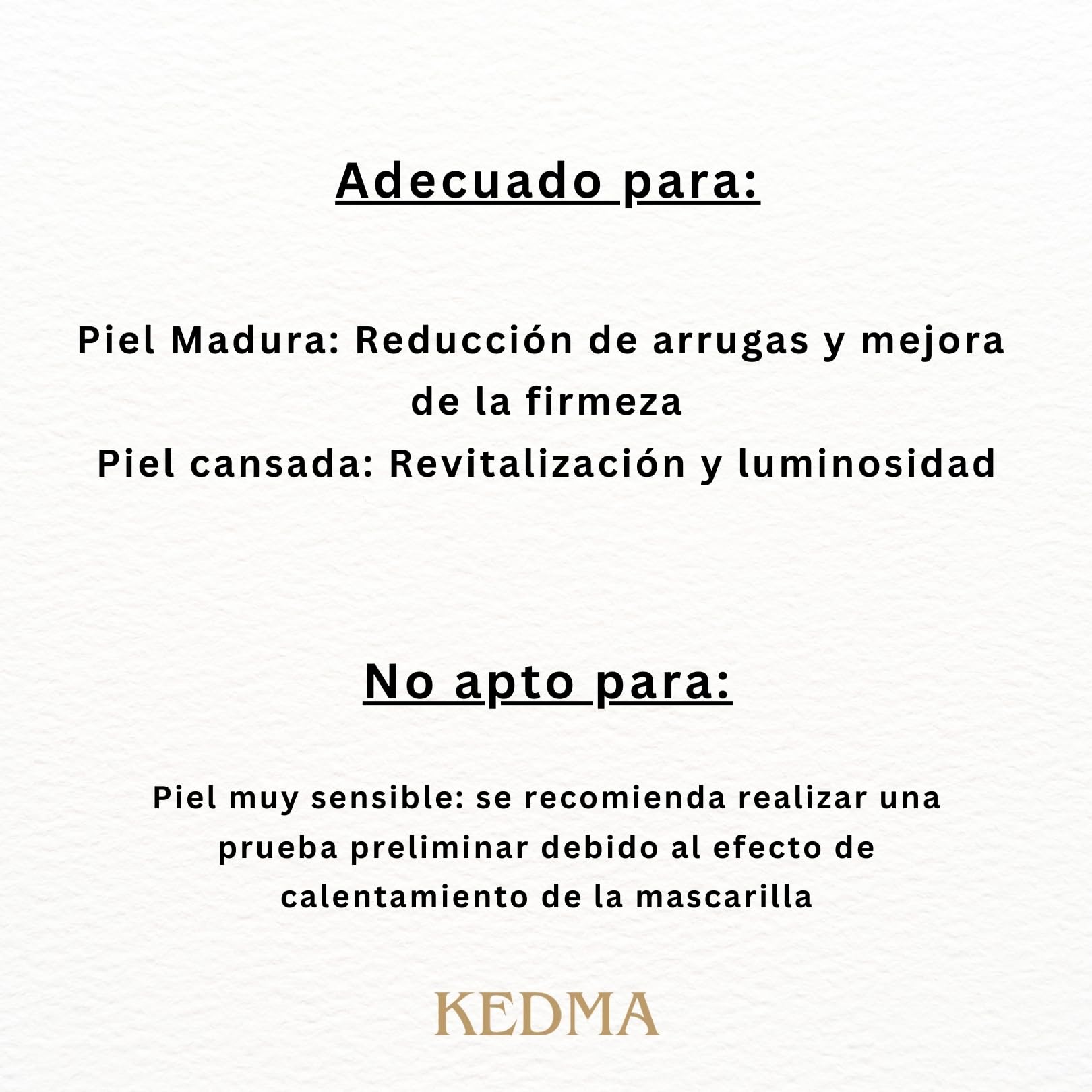 KEDMA - Cofre Facial Royalty - 3 Productos - 3 productos | El cofre Royalty combina mascarilla sauna, sérum activo y crema reafirmante para una rutina facial completa.