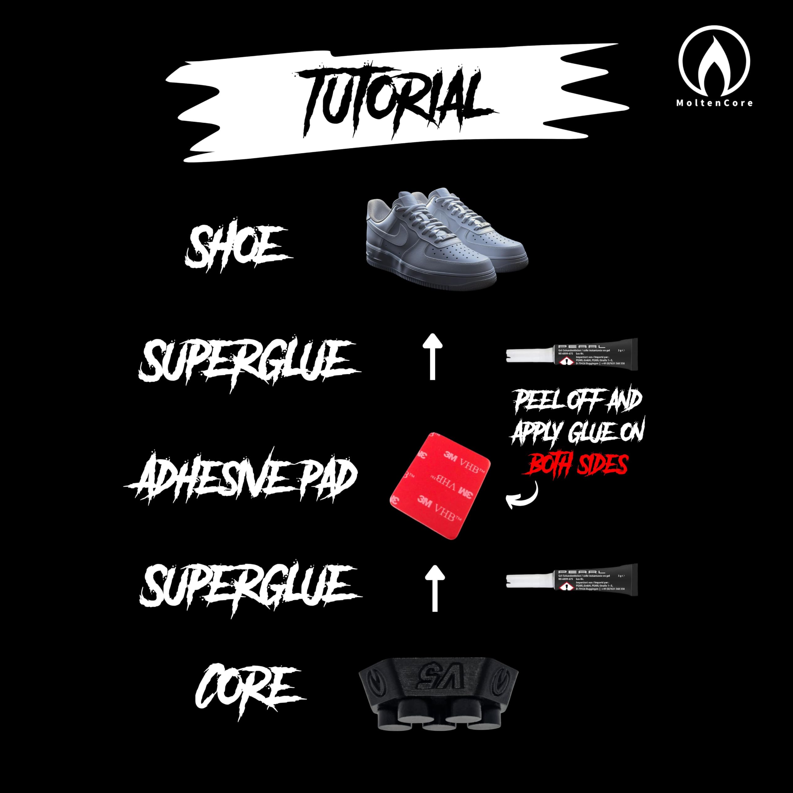 MoltenCore Core V5 Stealth Feuer-Fußschleifer - Starke Funken Für BMX & Motorrad