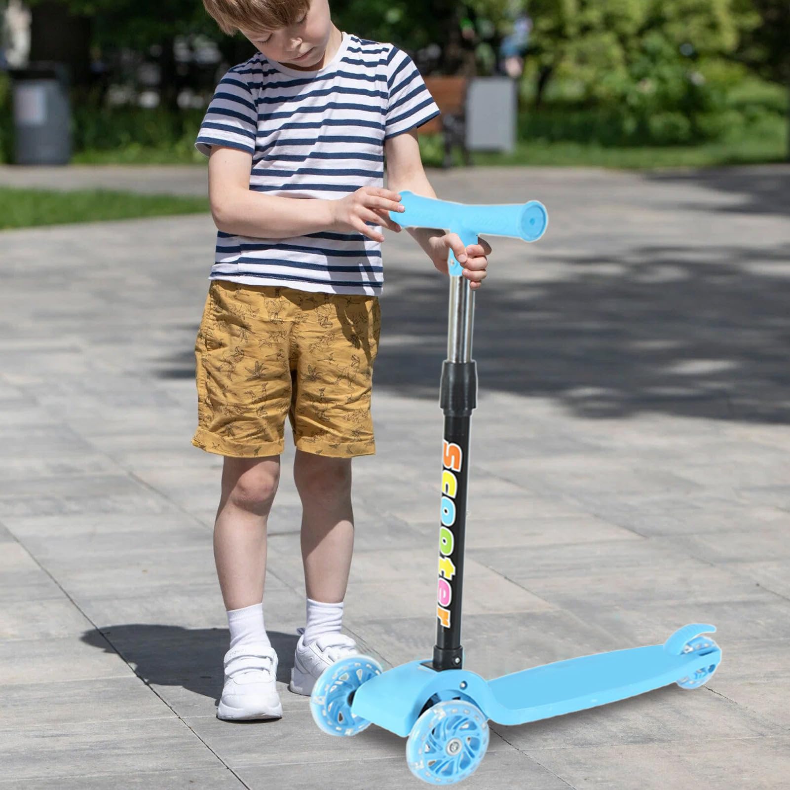 Trottinette portable | Trottinette pliable pour enfants – Vélo à trois roues pour garçons et filles de 2 à 8 ans, pour débutants, trajets en plein air, maison, camping, randonnée