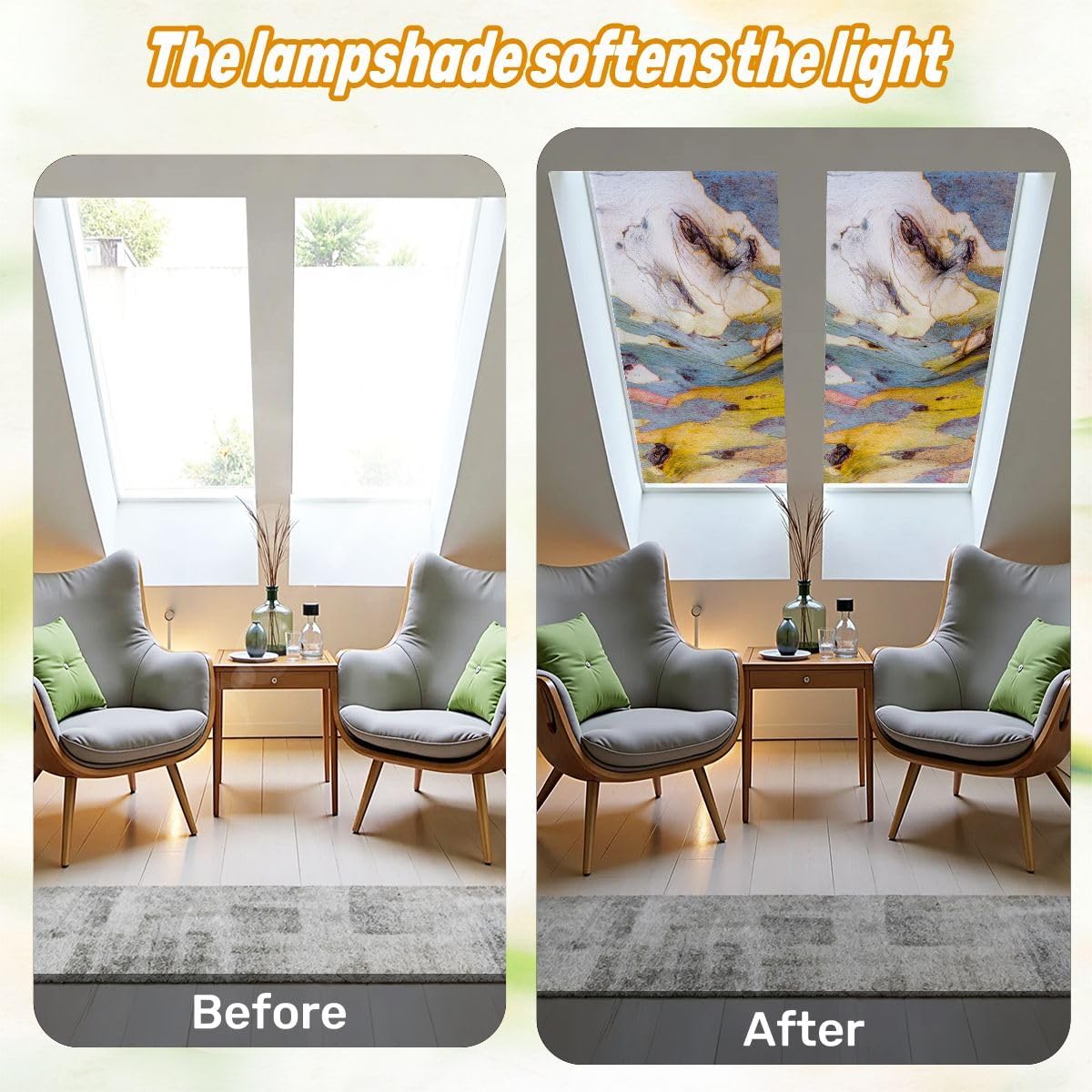 Fluorescent Light Covers for Ceiling Lights Eucalyptus Tree bark Texture Colourful Natural Abstract Easy to Install Magnetic Light Filter for Classroom Office Hospitals School Home Decor