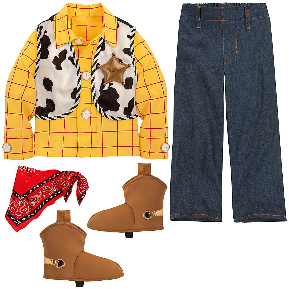 Disney Store Woody Halloween Costume Size XS 4-4T Toy Story Sheriff Outfit