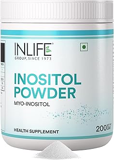 INLIFE Myo Inositol Powder Supplement, 2000mg (100 Servings, 200g)